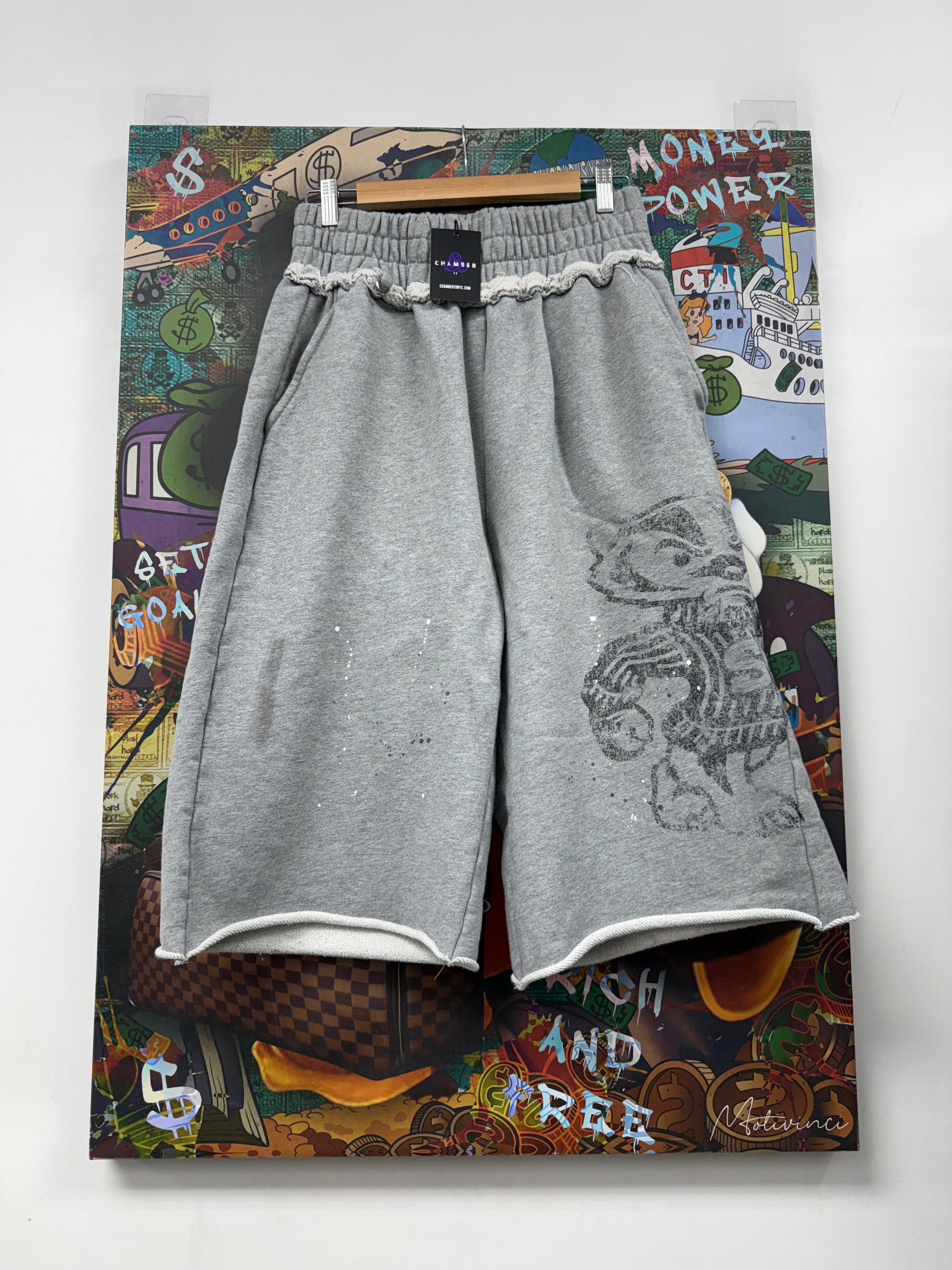 Saint Vanity Grey Bager Shorts