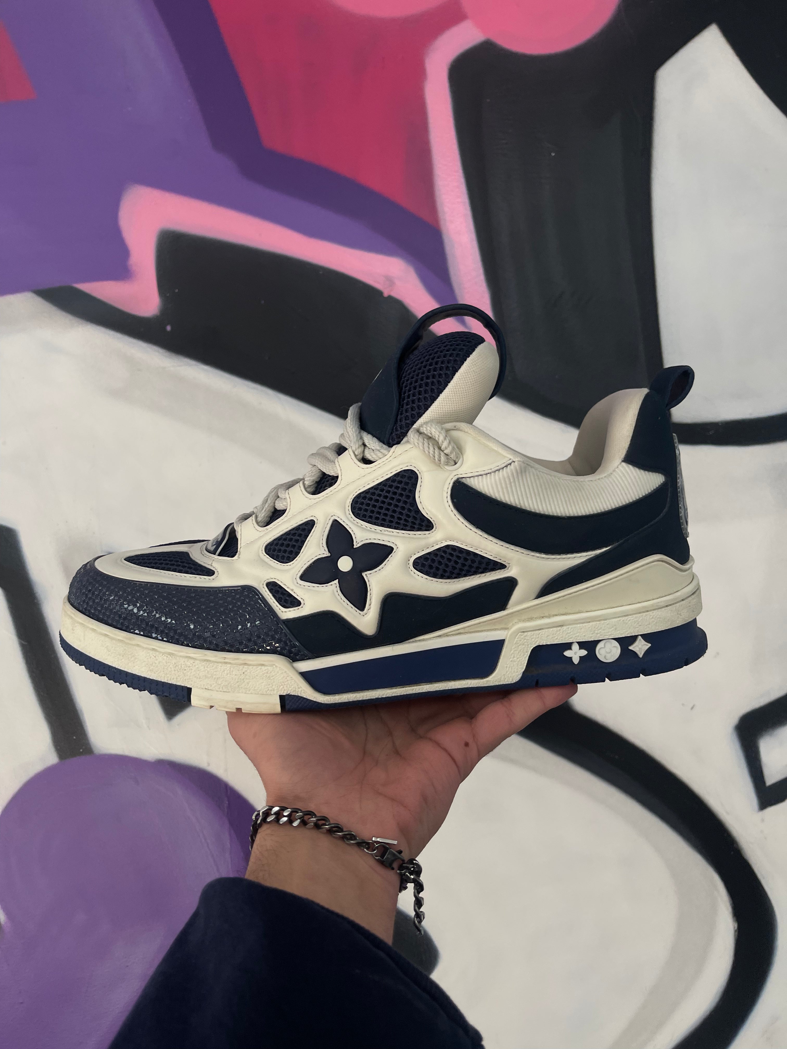 Louis Vuitton Navy Skate Sneakers