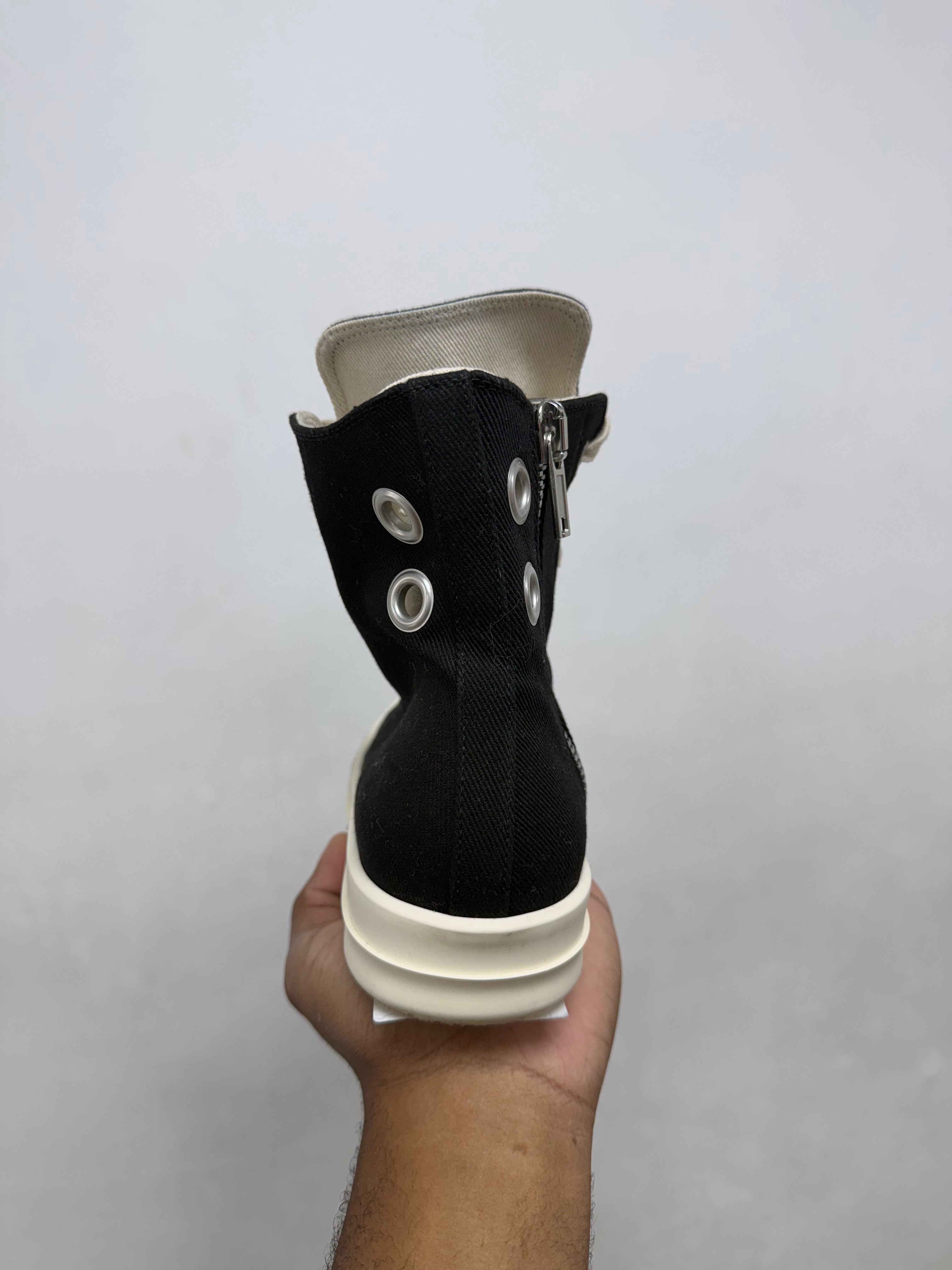 Rick Owens Black & Milk DRKSHDW Ramone High Sneakers