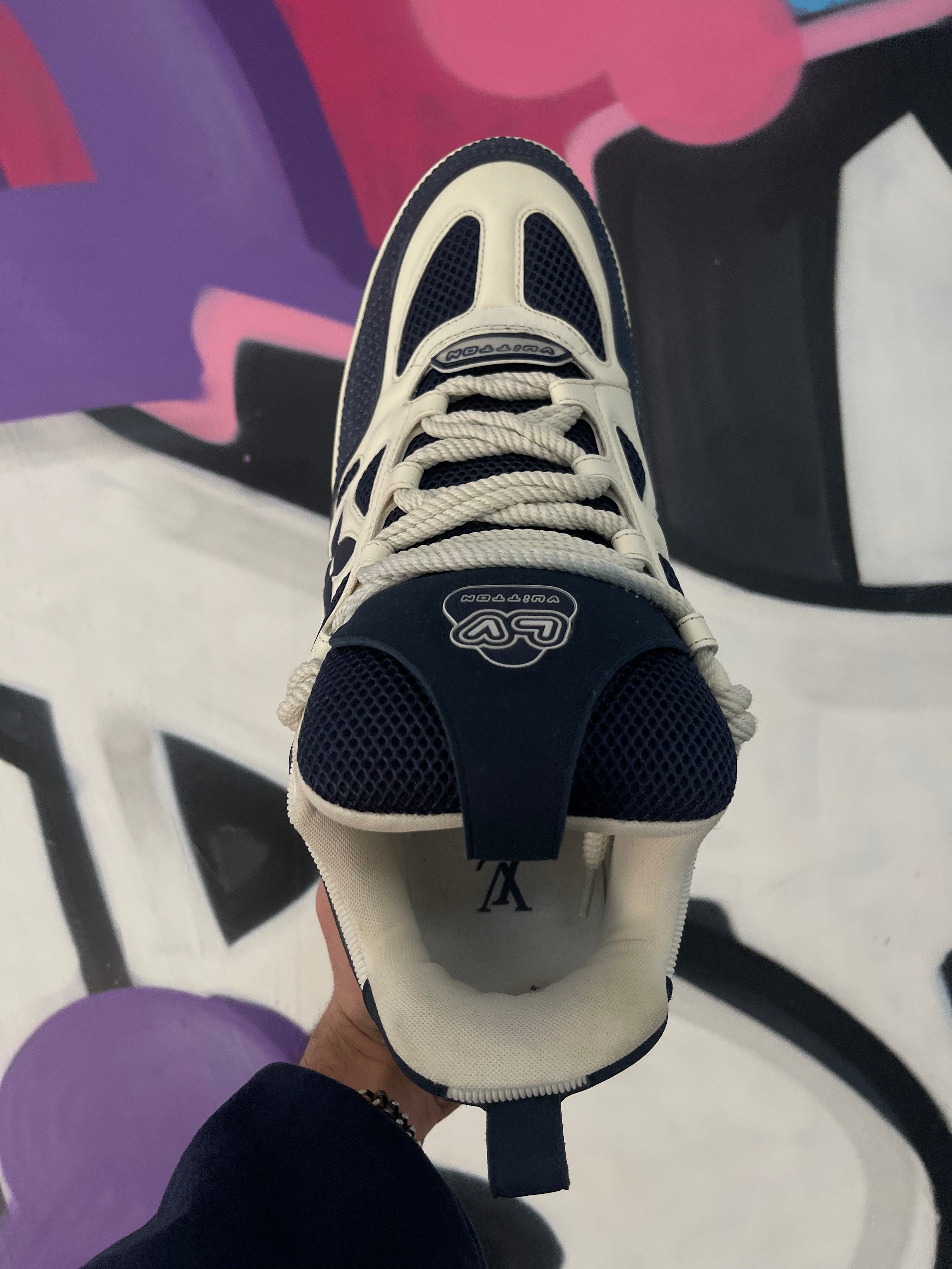 Louis Vuitton Navy Skate Sneakers