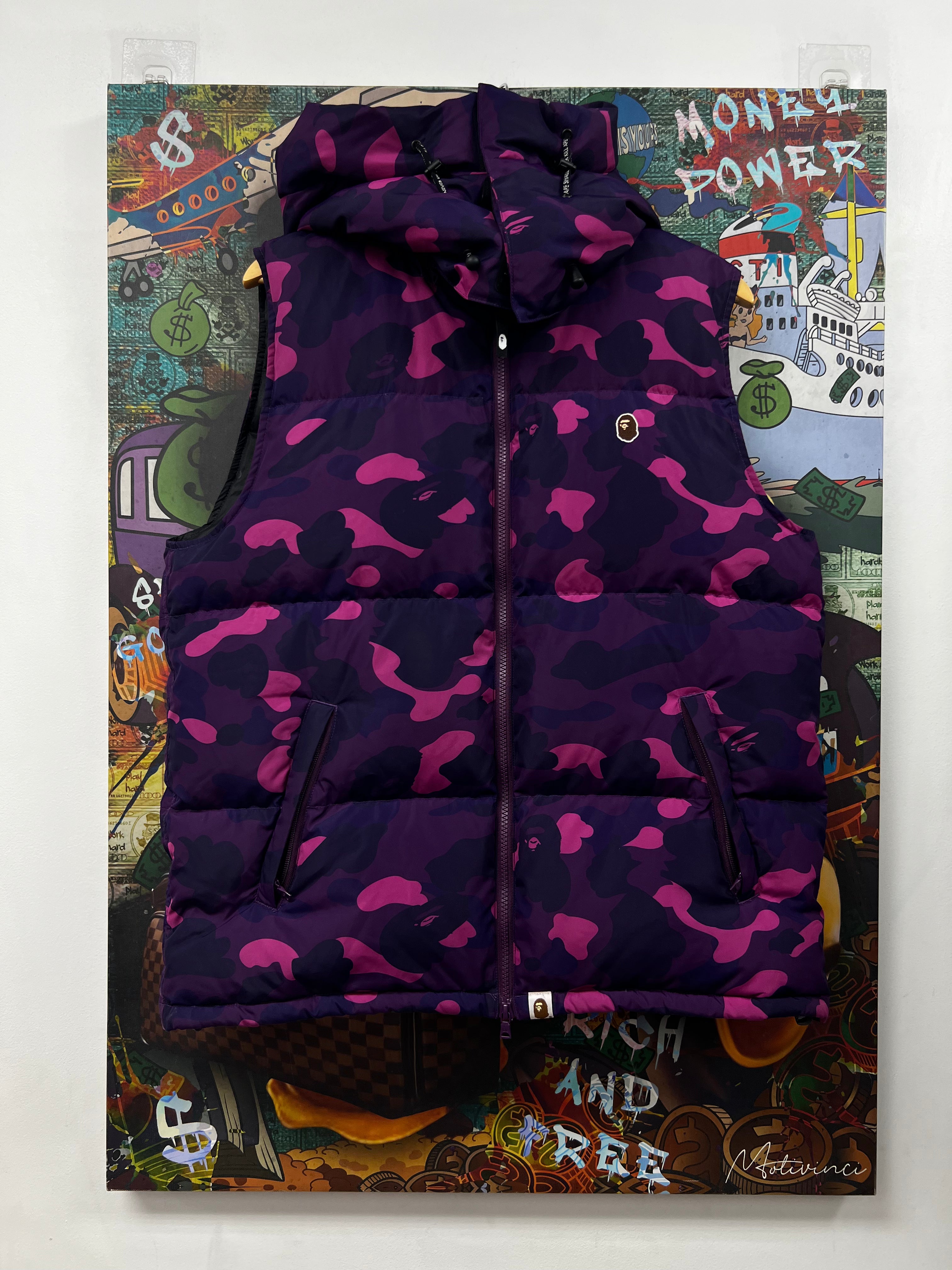 BAPE Purple Monogram Puffer Vest