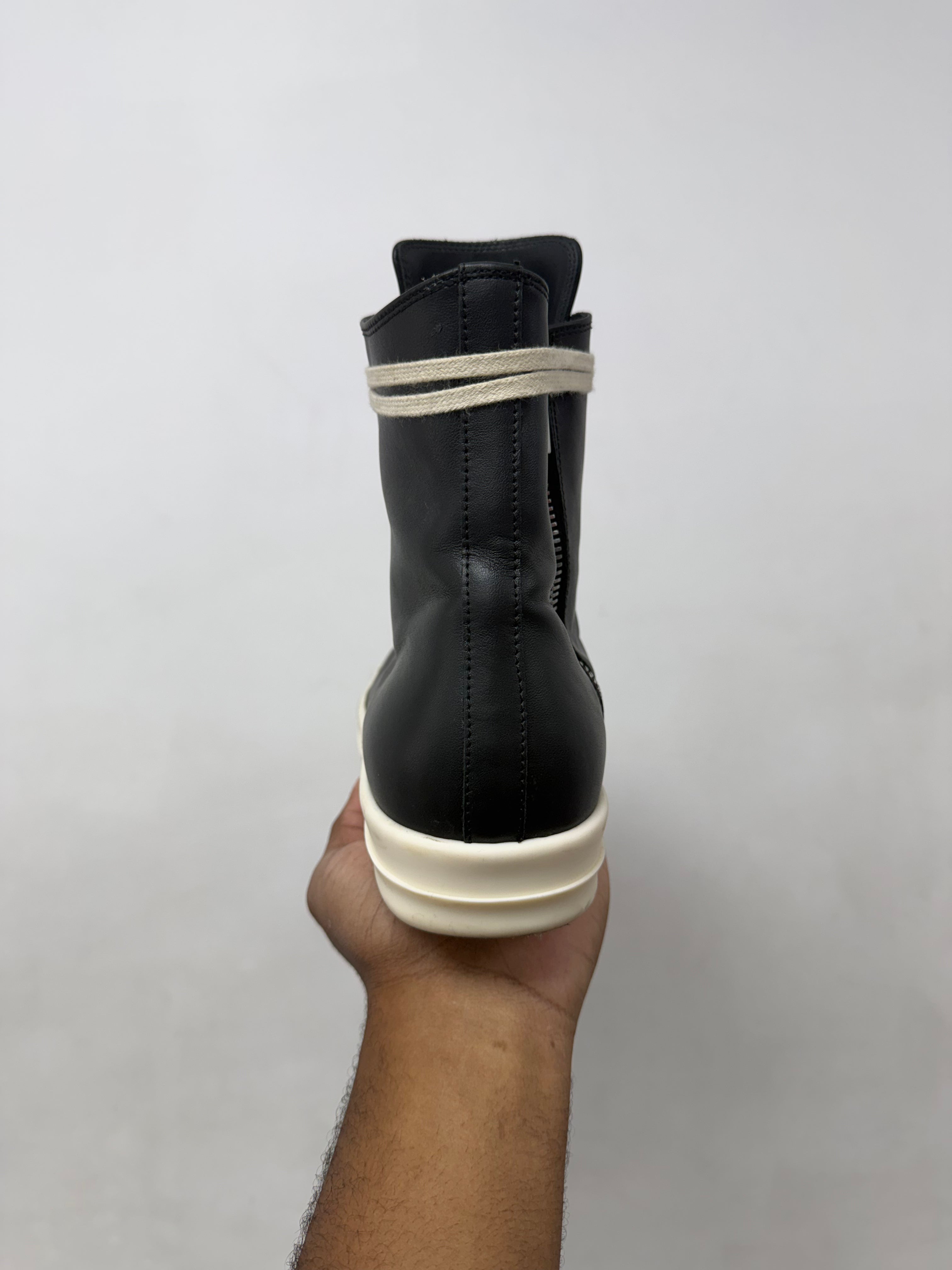 Rick Owens Black & Milk Mainline Ramone High Sneakers