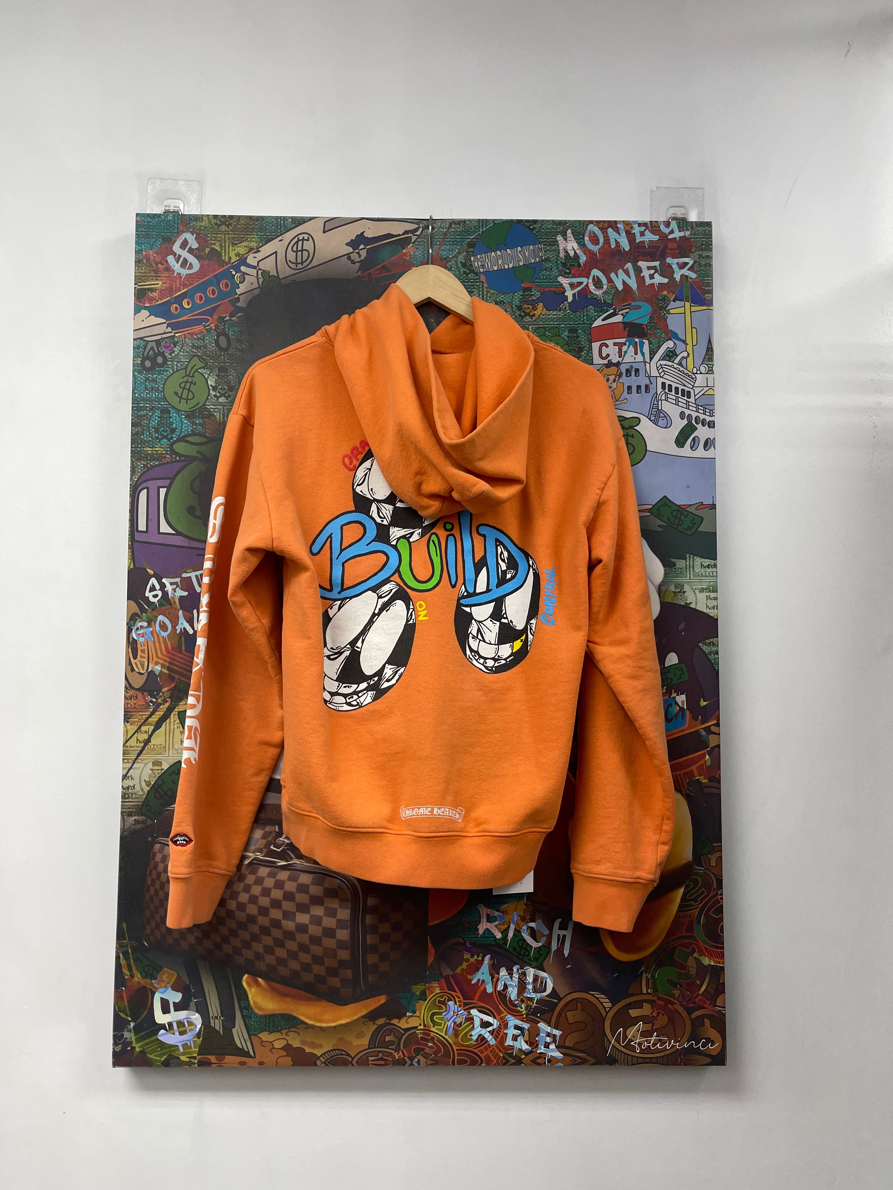 Chrome Hearts Matty Boy Link Build Orange Hoodie