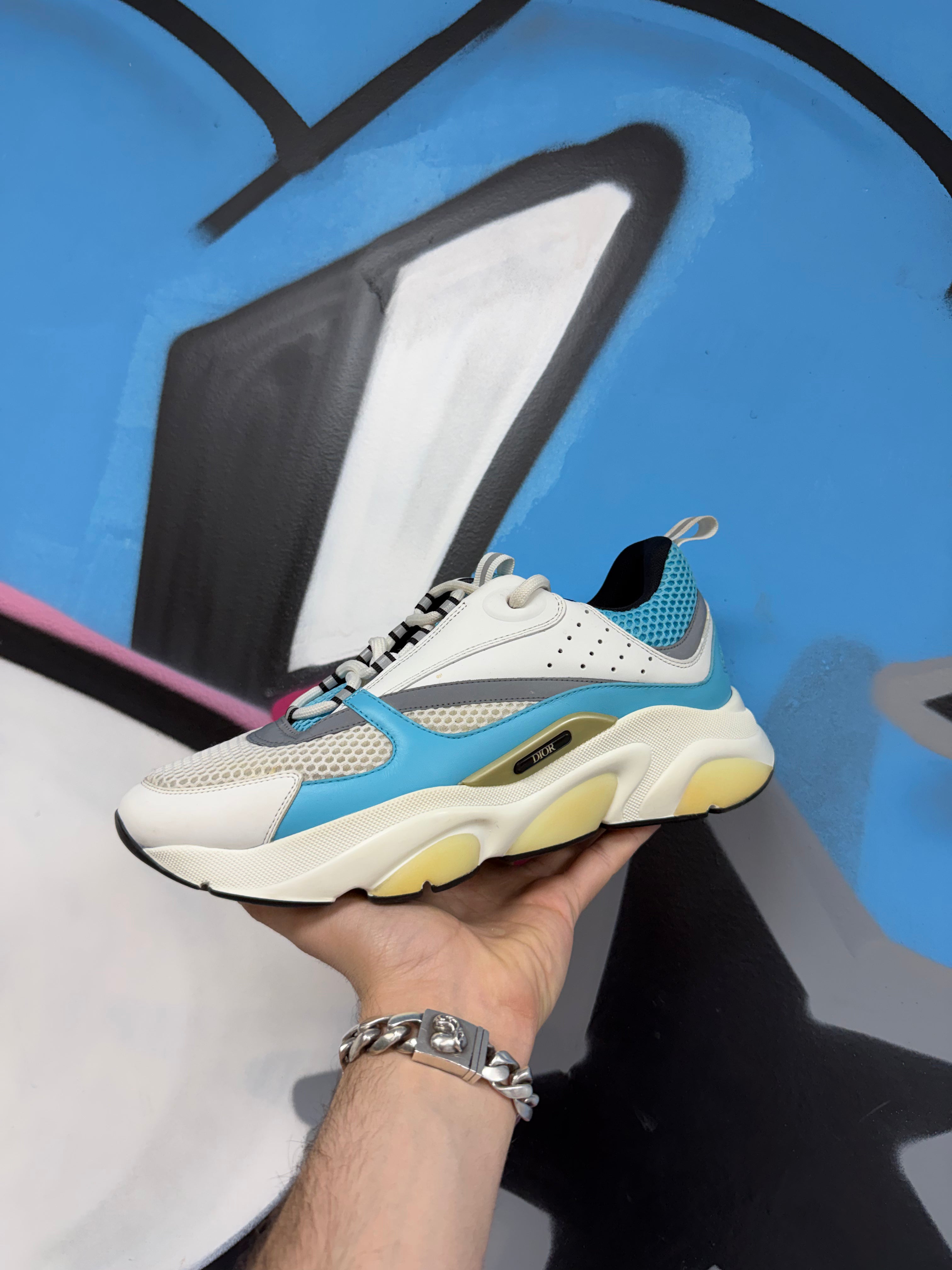 Dior White Baby Blue B22 Sneakers