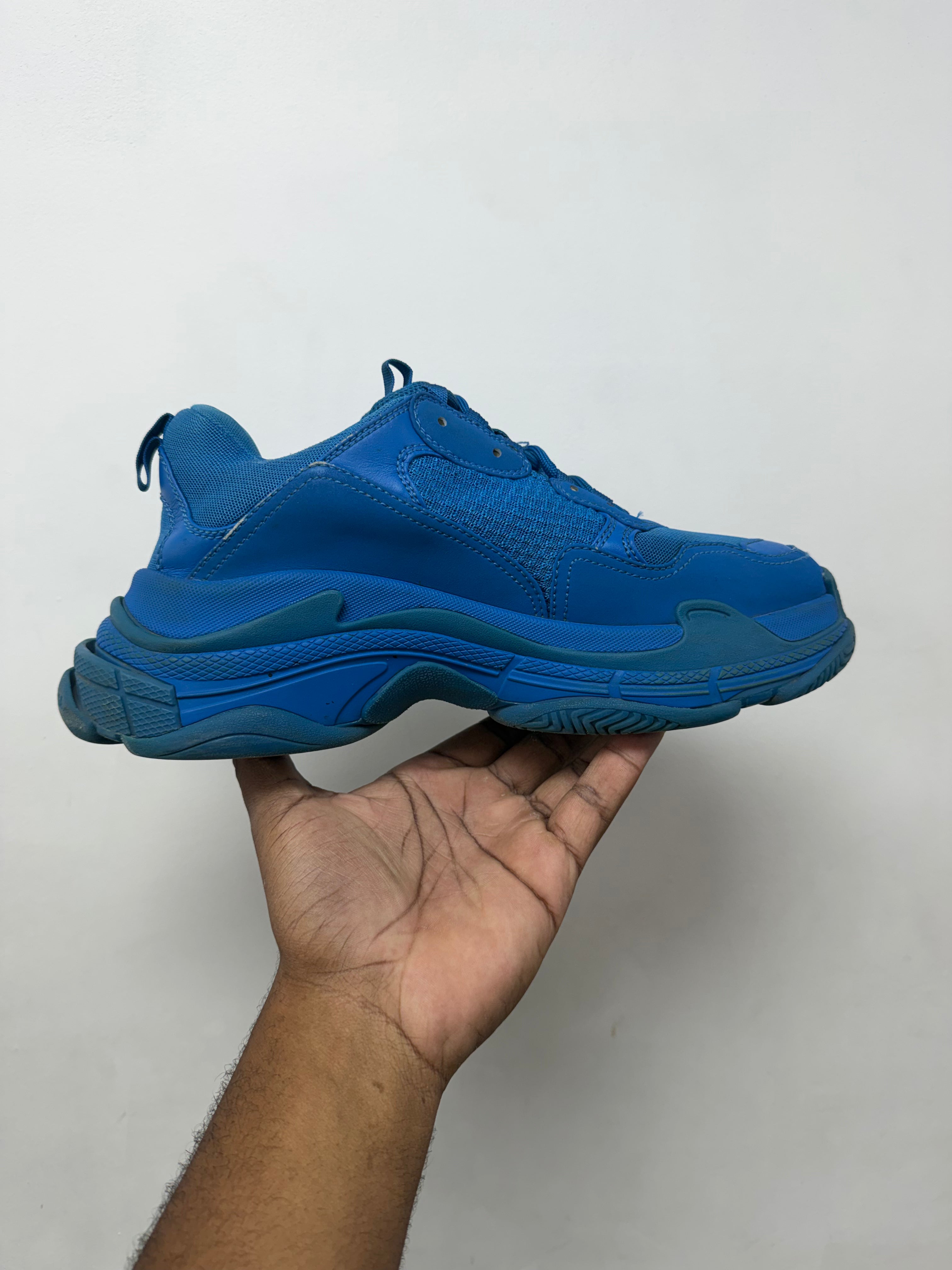 Balenciaga Blue Triple S Sneakers