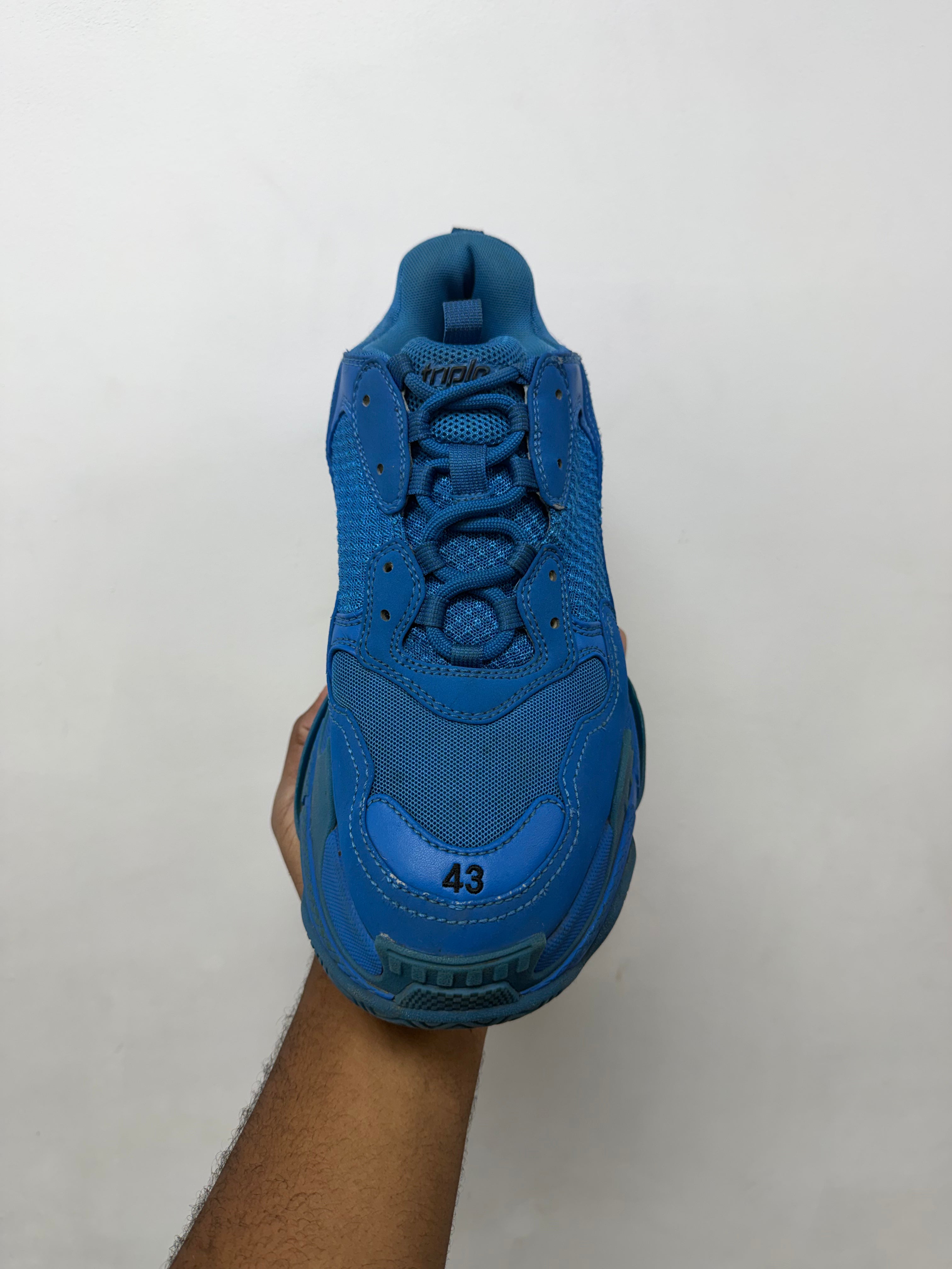 Balenciaga Blue Triple S Sneakers