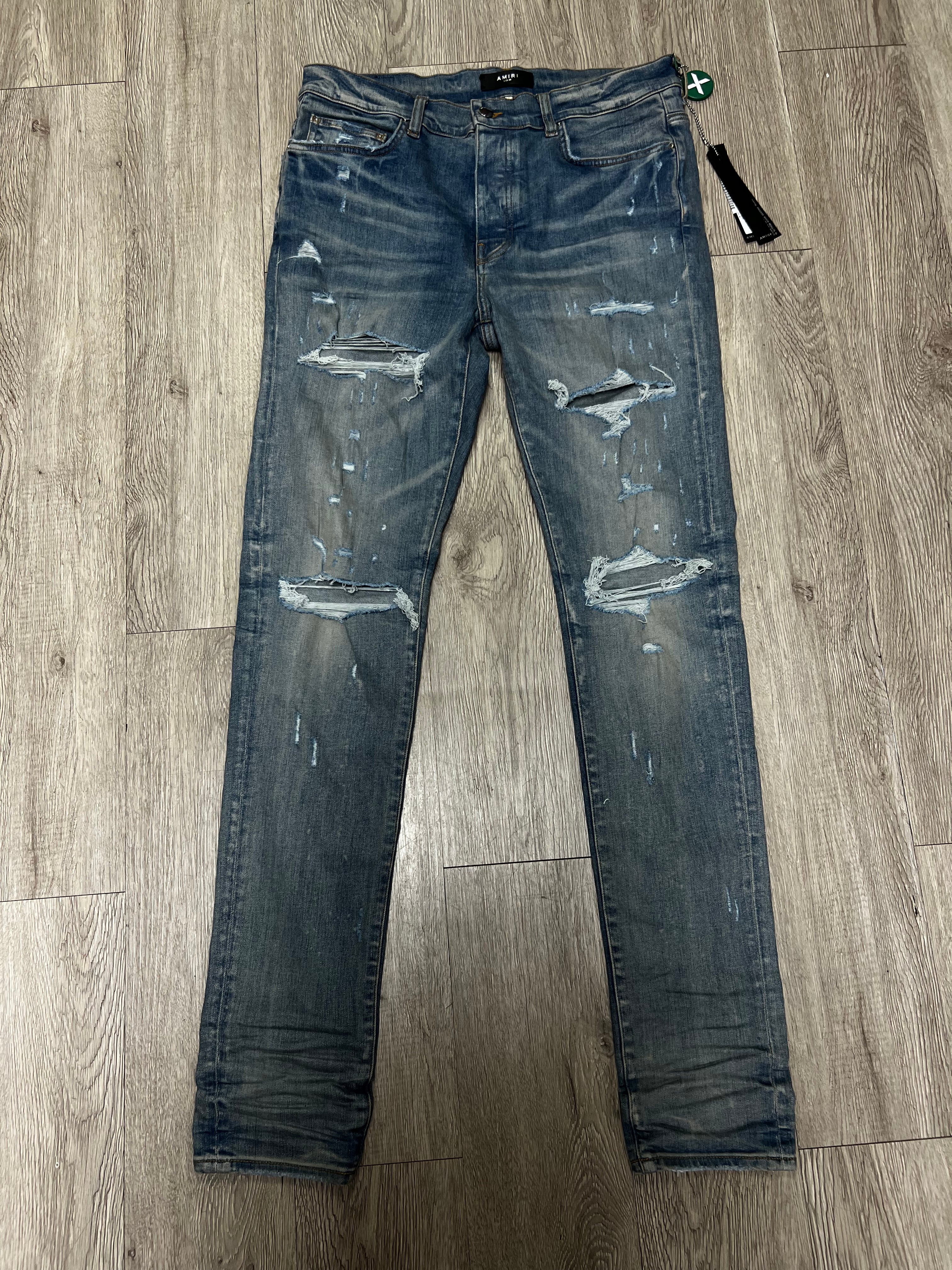 Amiri Clay Indigo Plus Thrasher Jeans