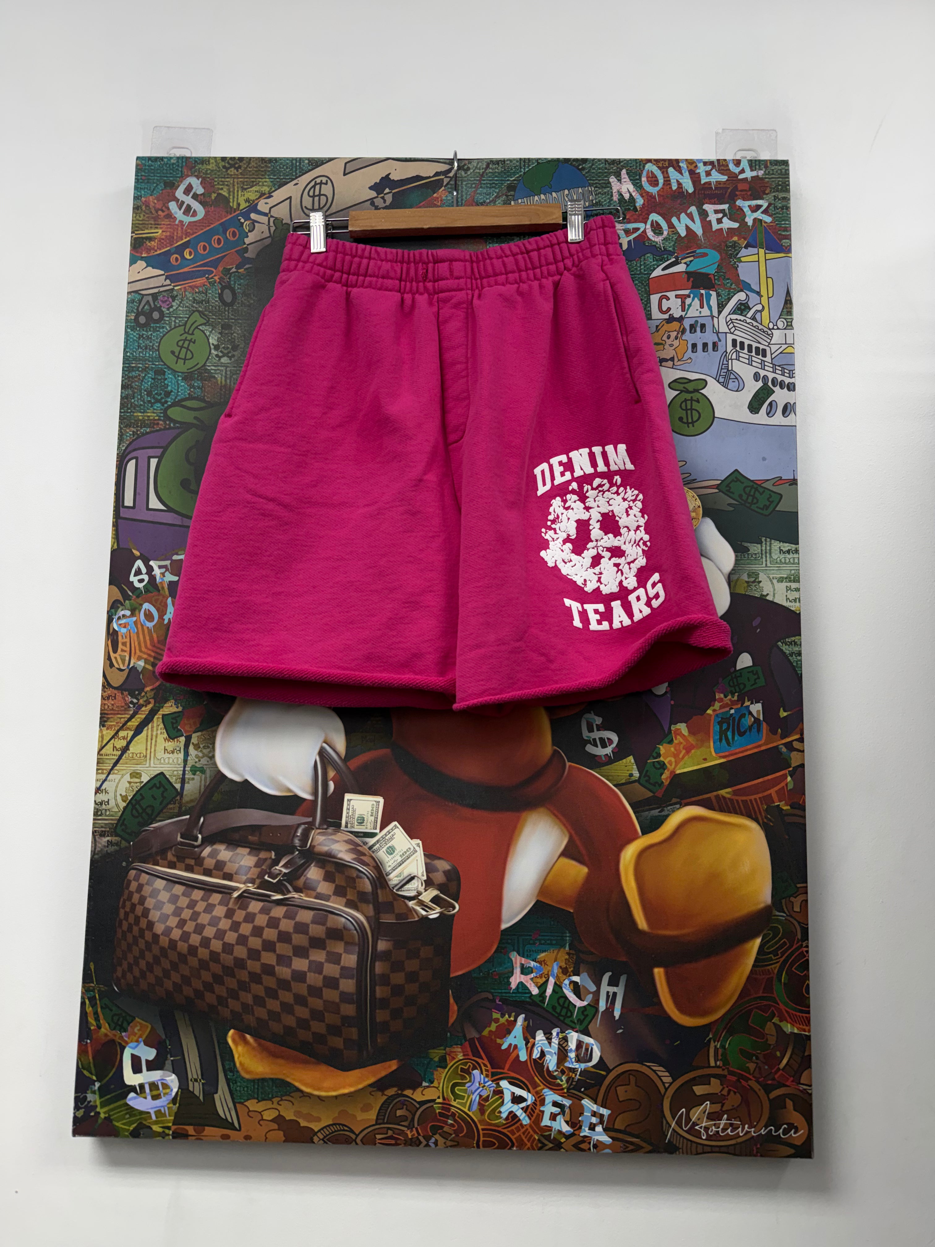 Denim Tears Hot Pink University Shorts