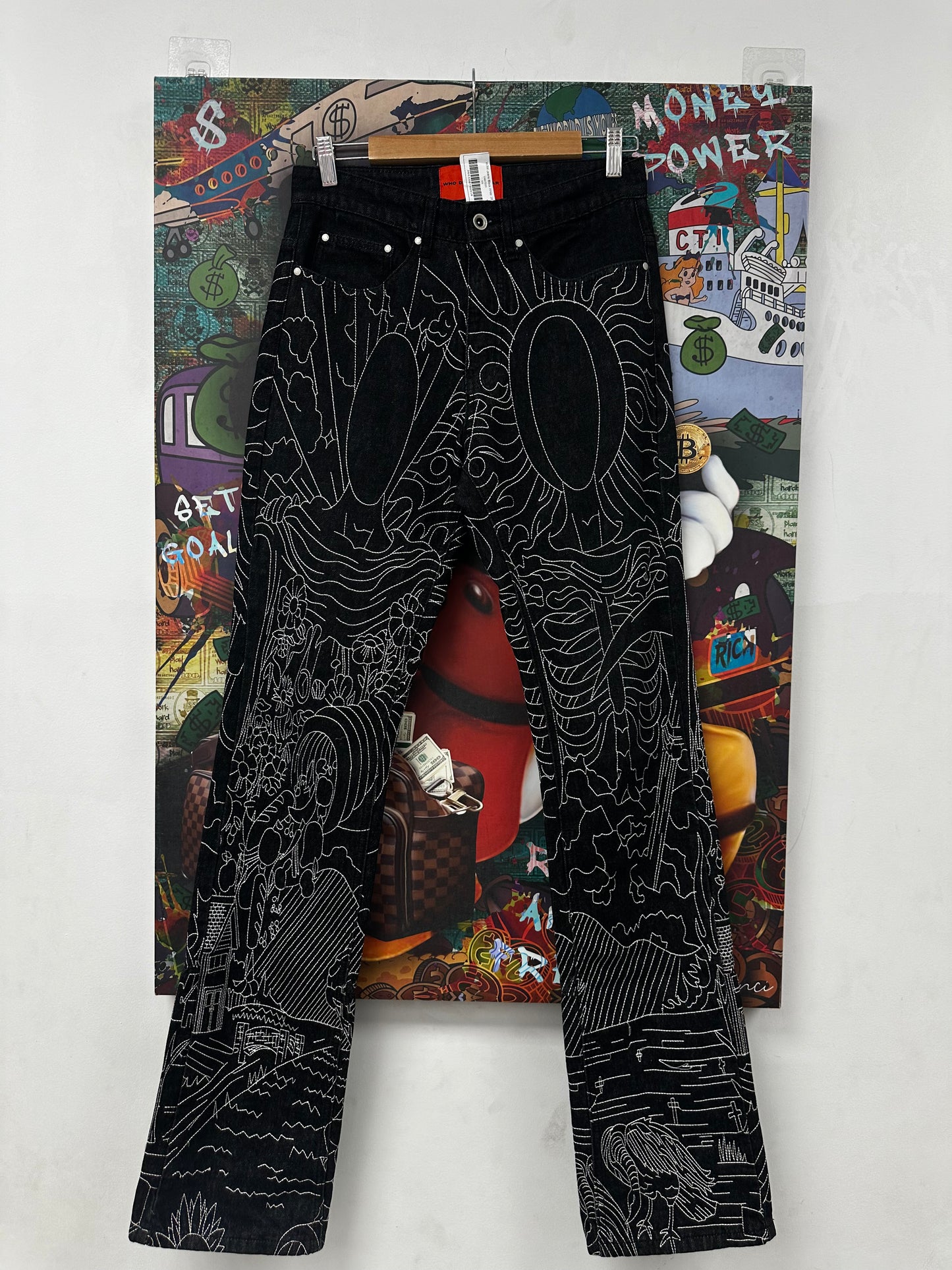 WDW Jeans Black White  Used 28 N/A