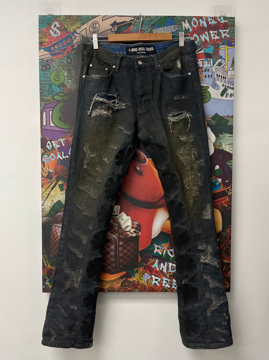 LOSTSHDWS Rust Distress Jeans Used