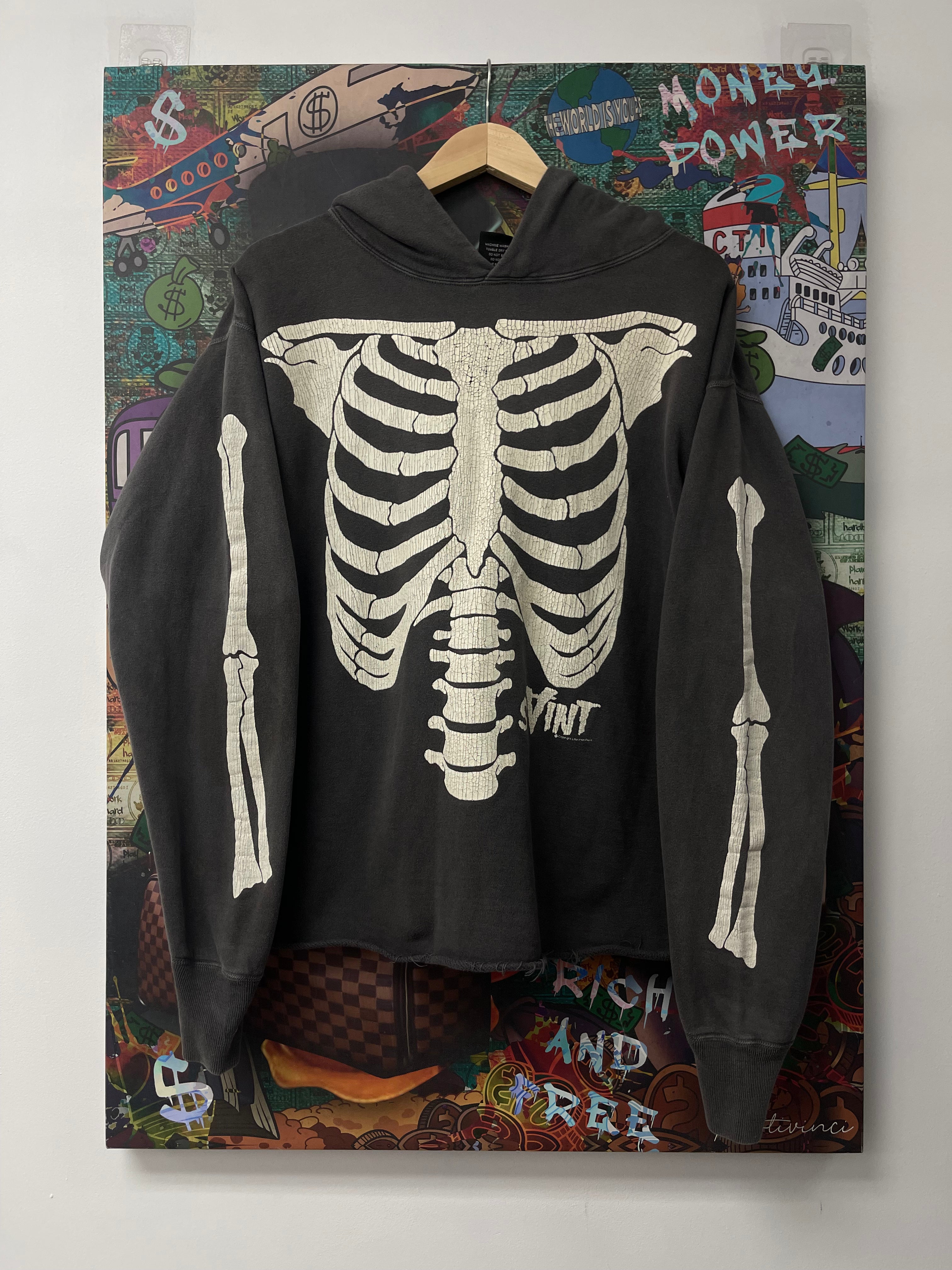 Saint Michael VLONE Hoodie Grey Used