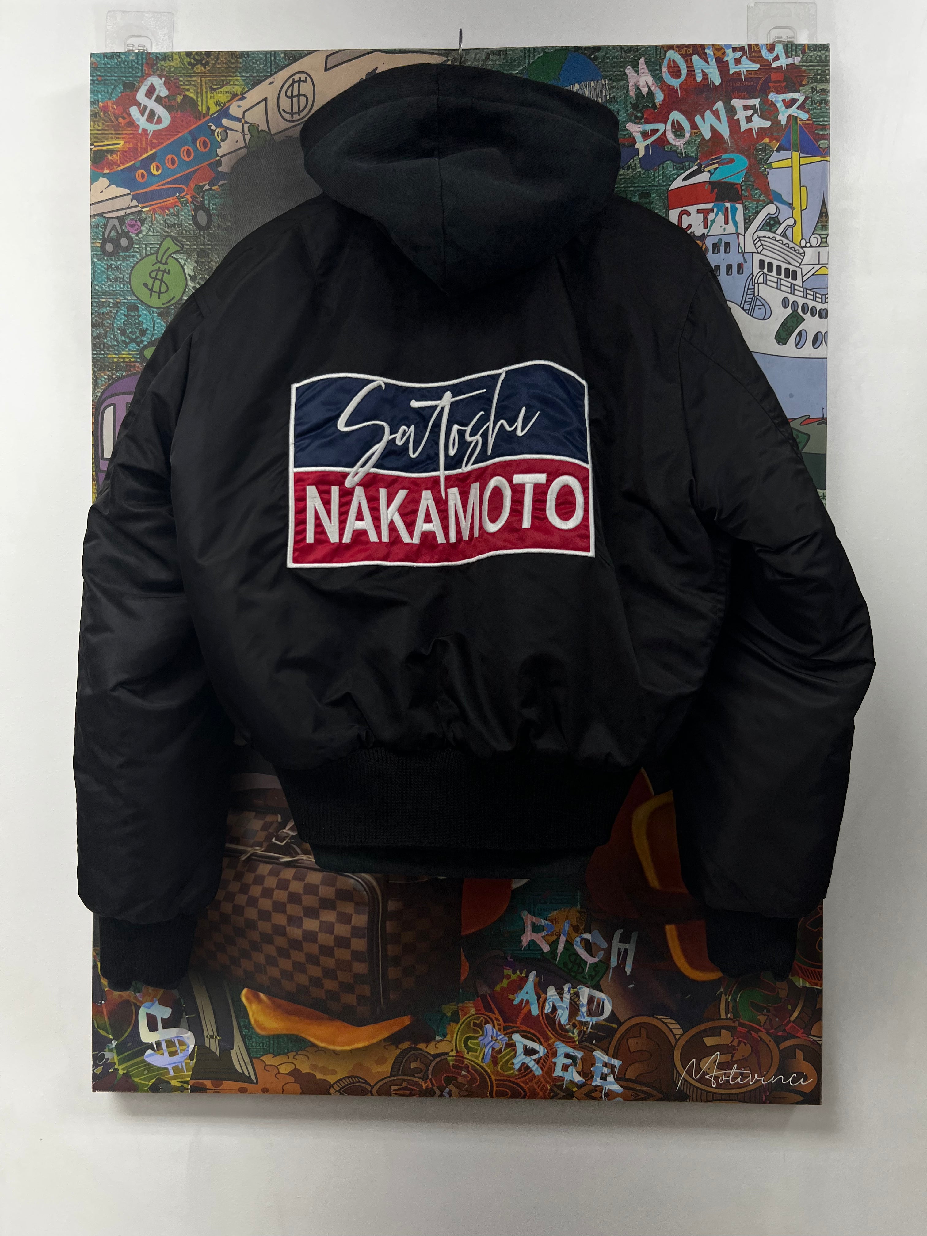 Satoshi Nakamoto Black Off Road Bomber Jacket