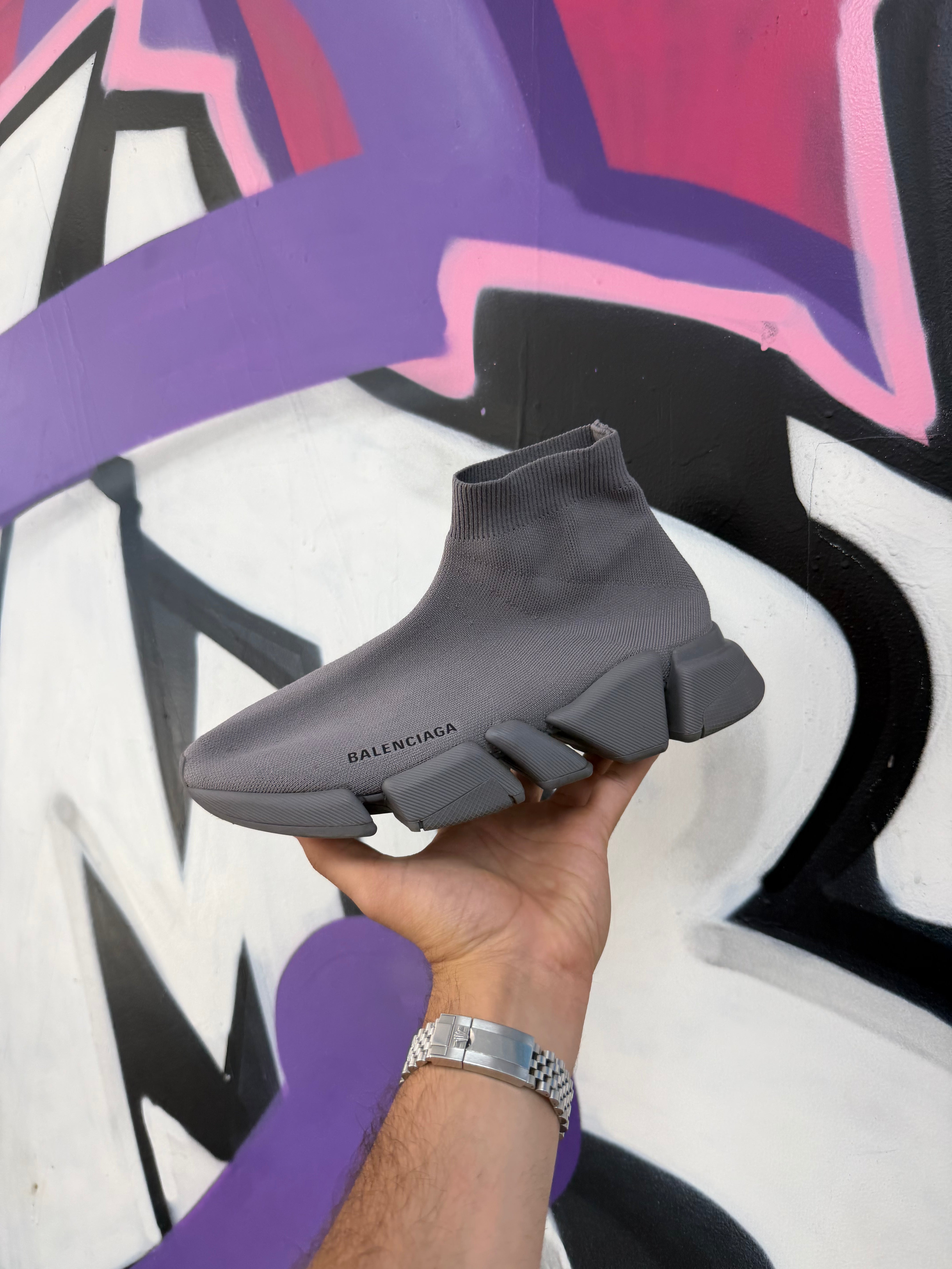 Balenciaga Grey Sock Runner Sneakers