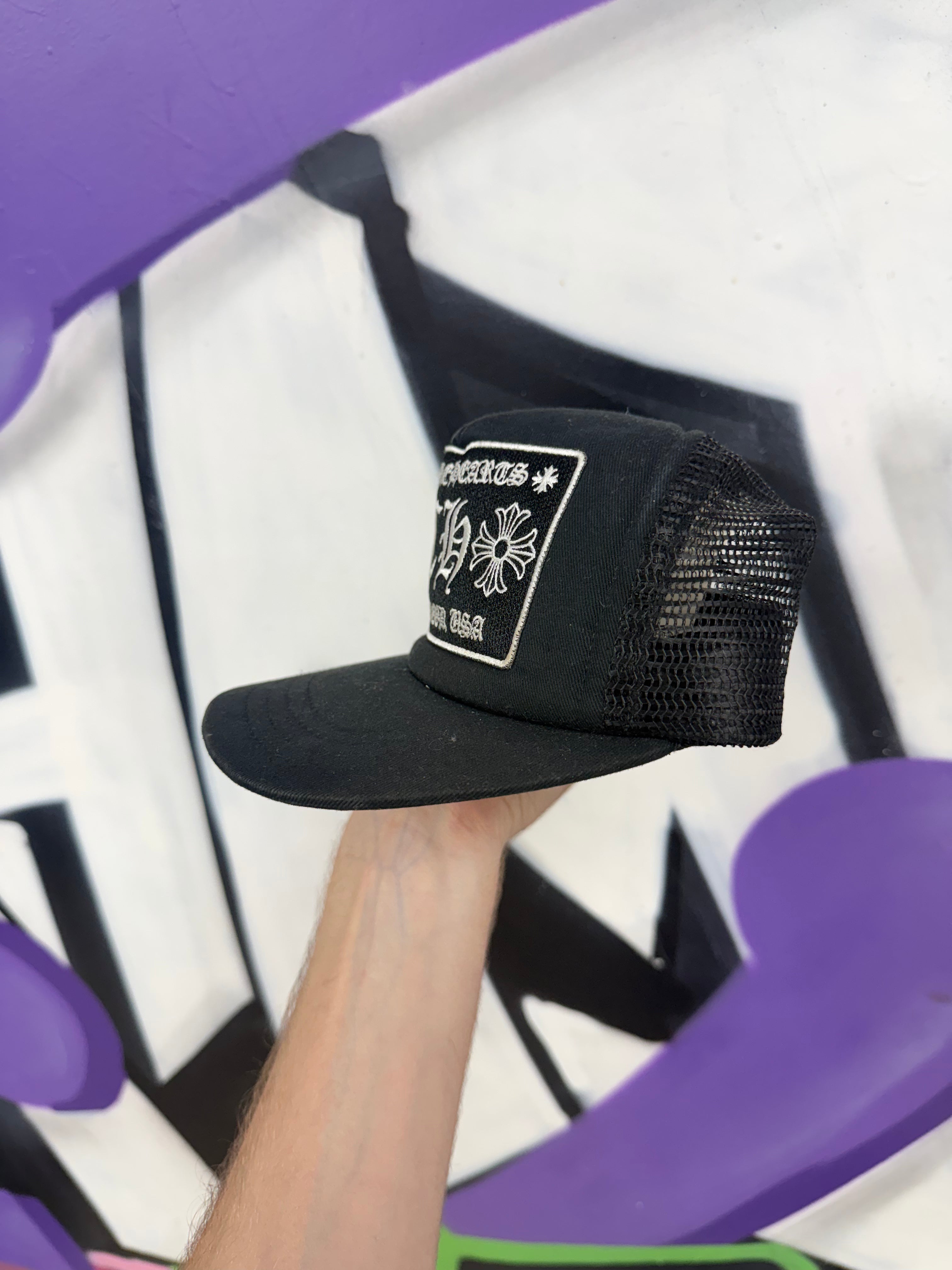 Chrome Hearts Black CH Hollywood Hat