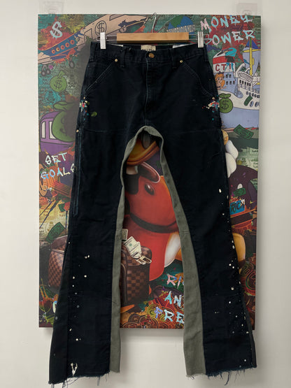 Gallery Dept Washed Black Paint Splatter Jeans Used