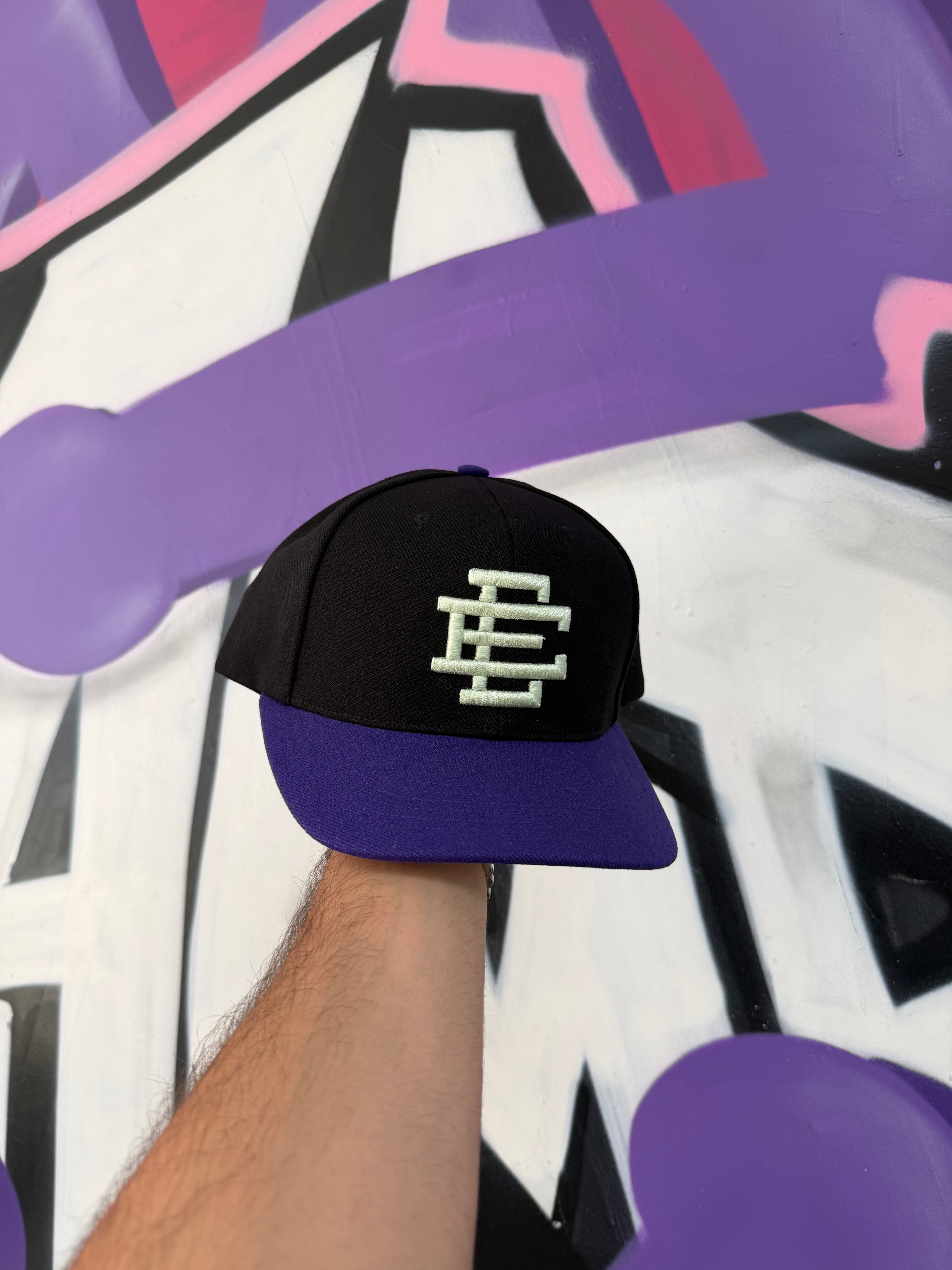 Eric Emanuel Black Purple Logo Hat
