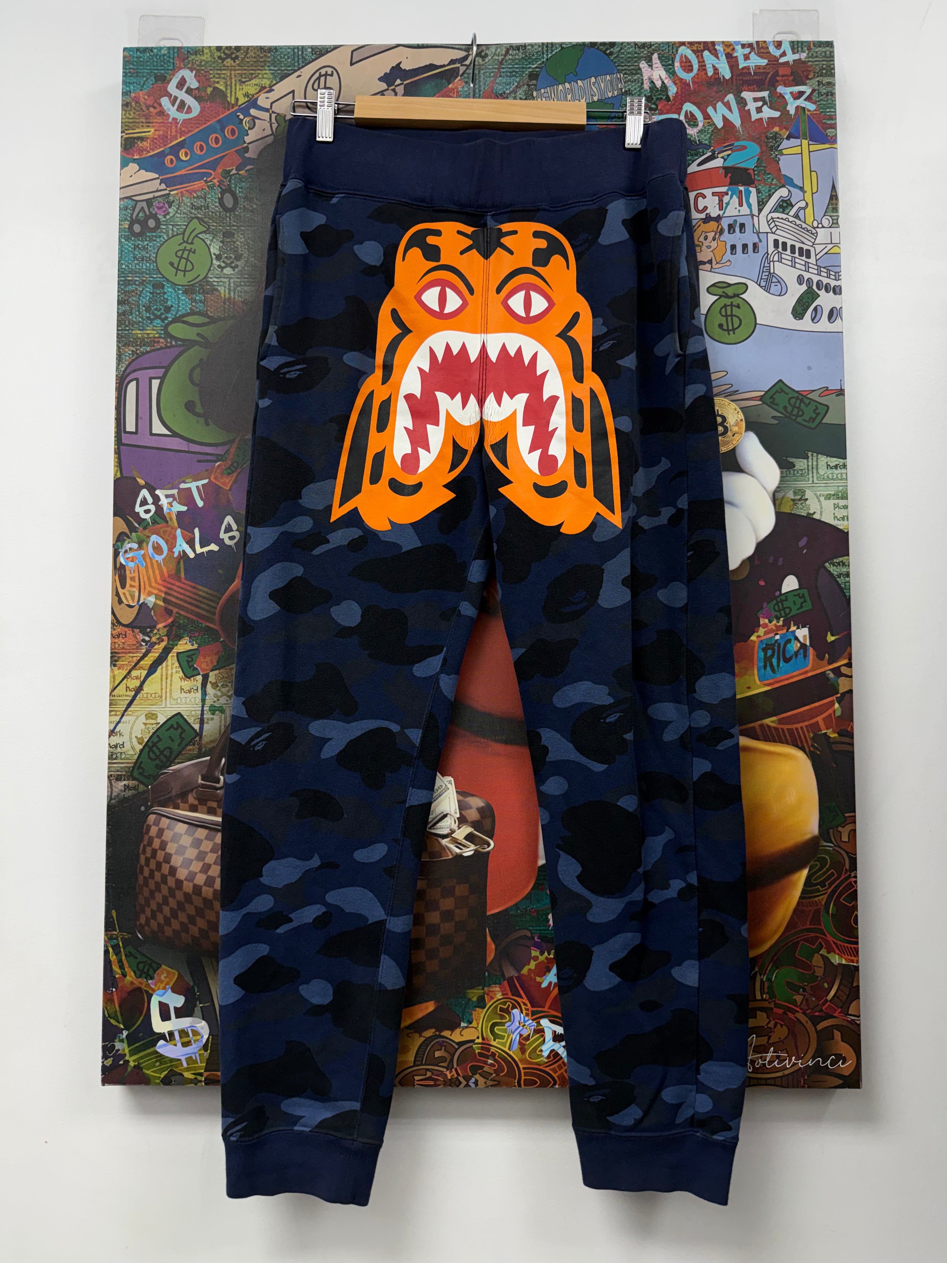 Bape Blue Camo Tiger Sweats
