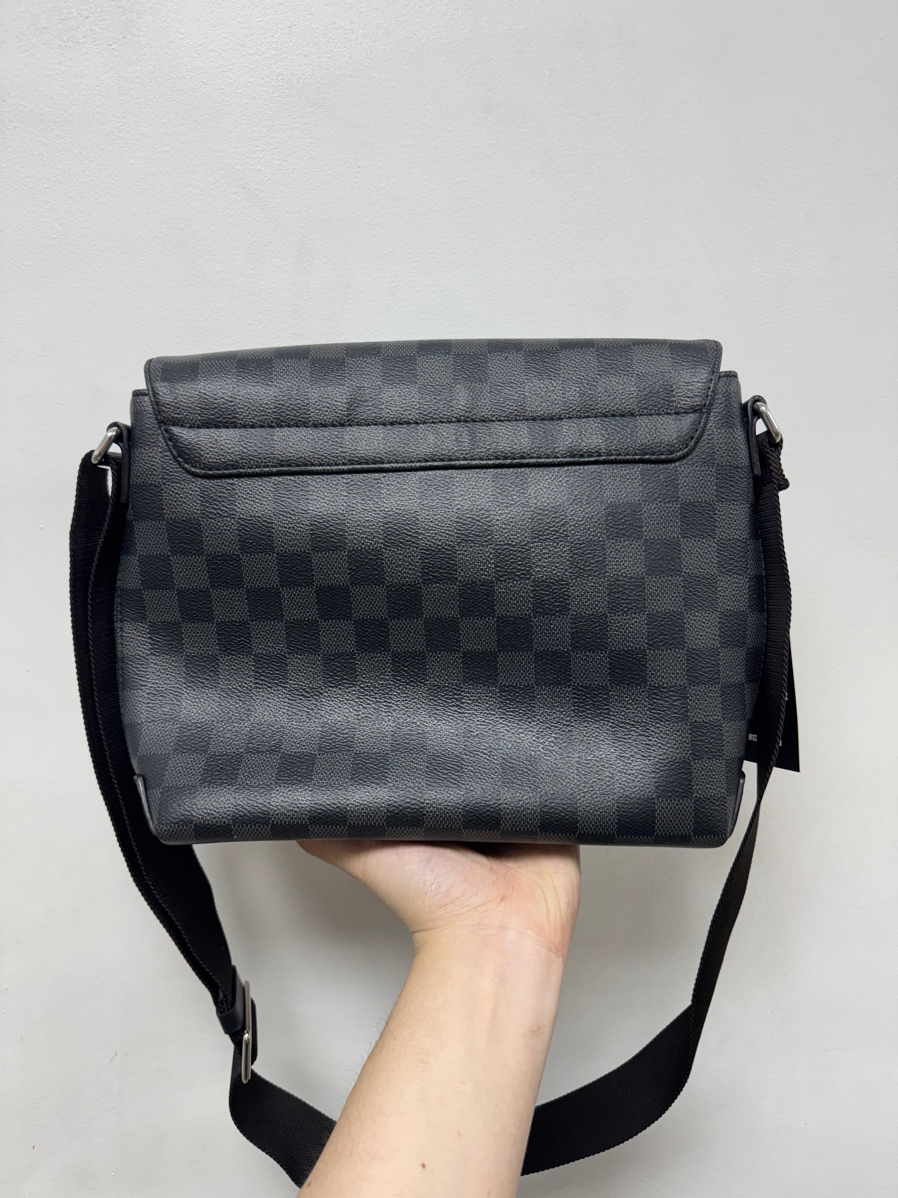 Louis Vuitton Black Damier District Messenger Bag