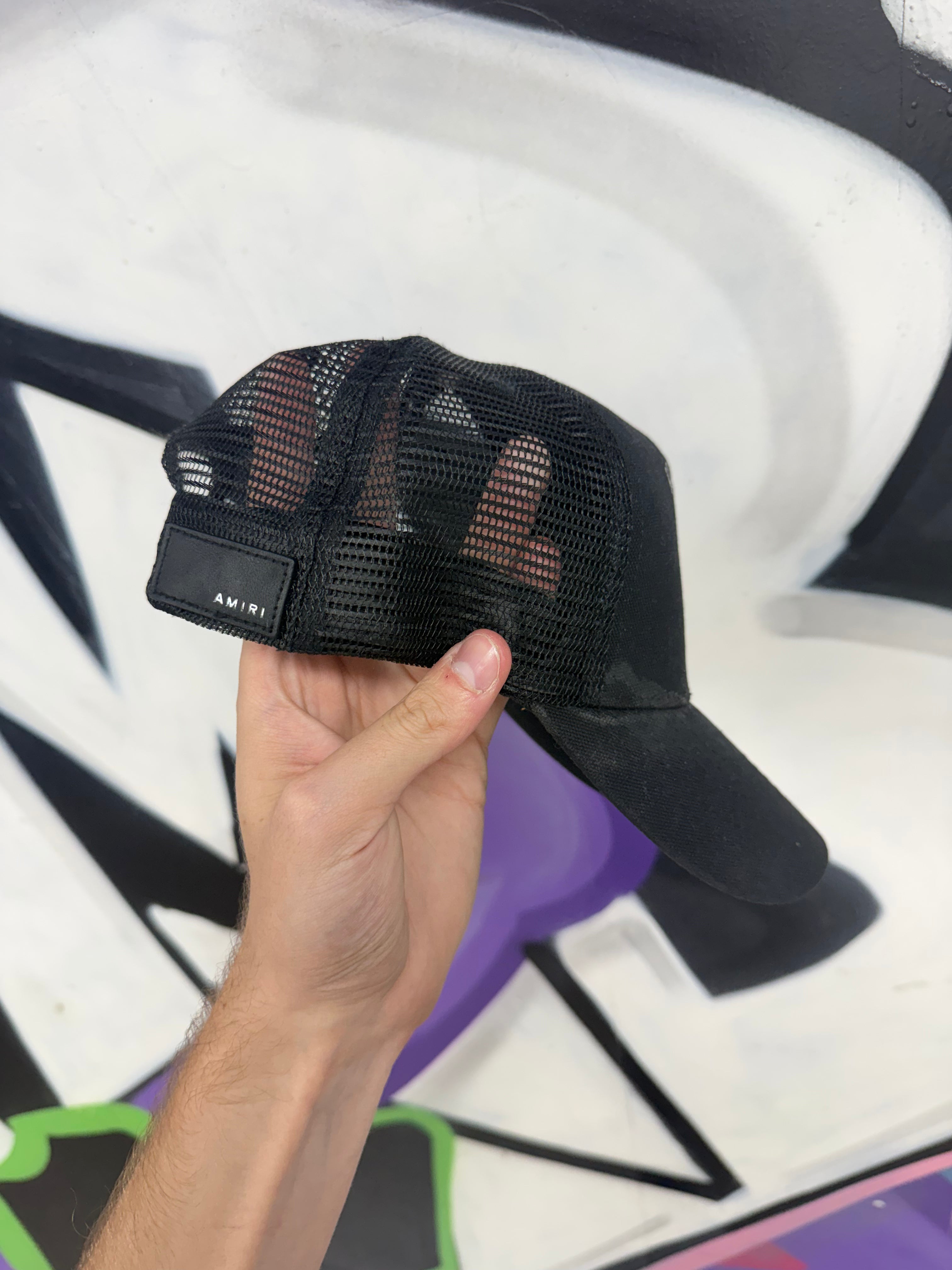 Amiri Black White Zig Zag Hat