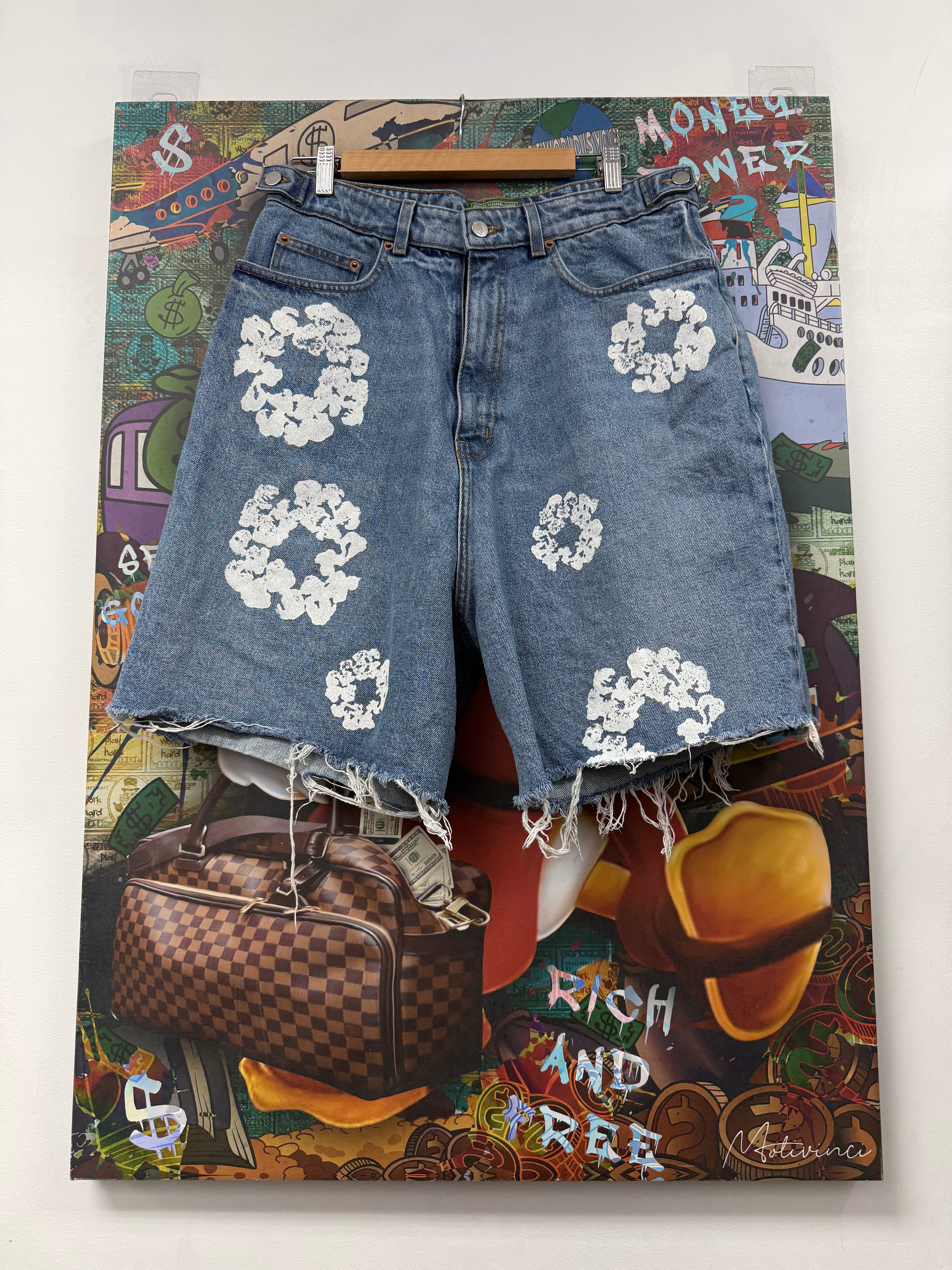 Denim Tears Light Wash Wreath Jean Shorts