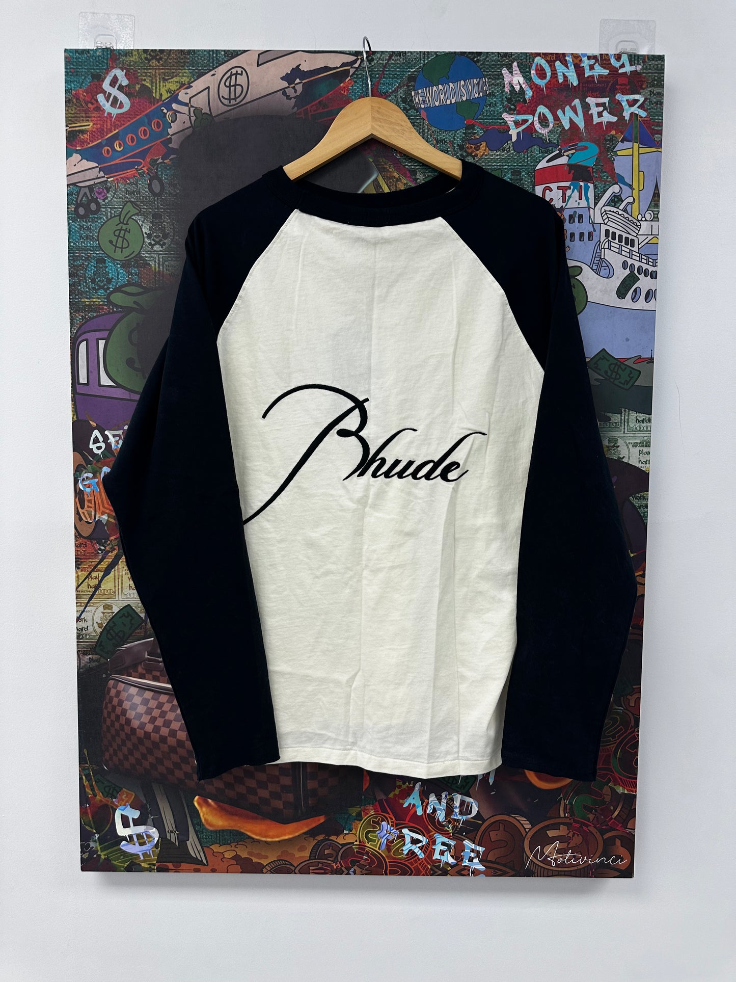 Rhude LS Cream Black New Small With Tags