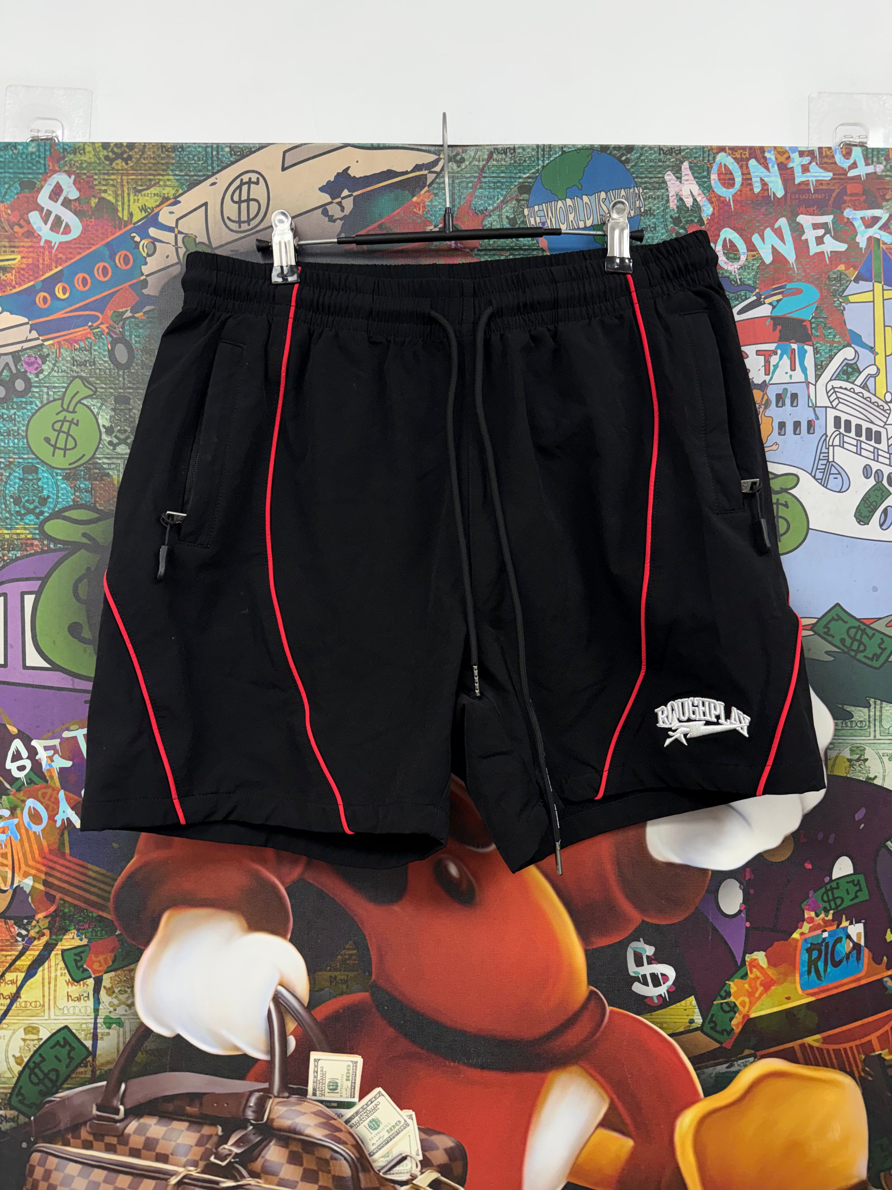 Roughplay Black Red Piping Shorts
