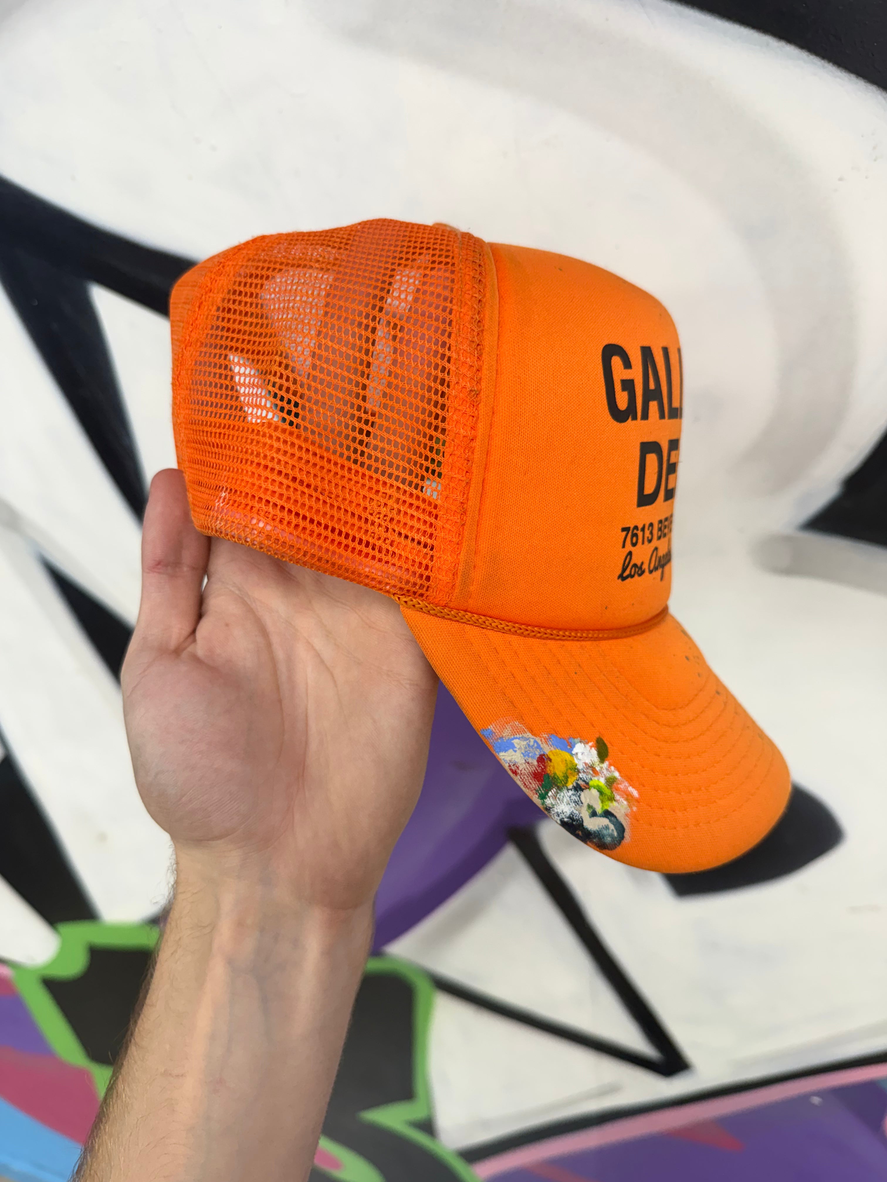 Gallery Dept Orange Paint Splatter Trucker Hat