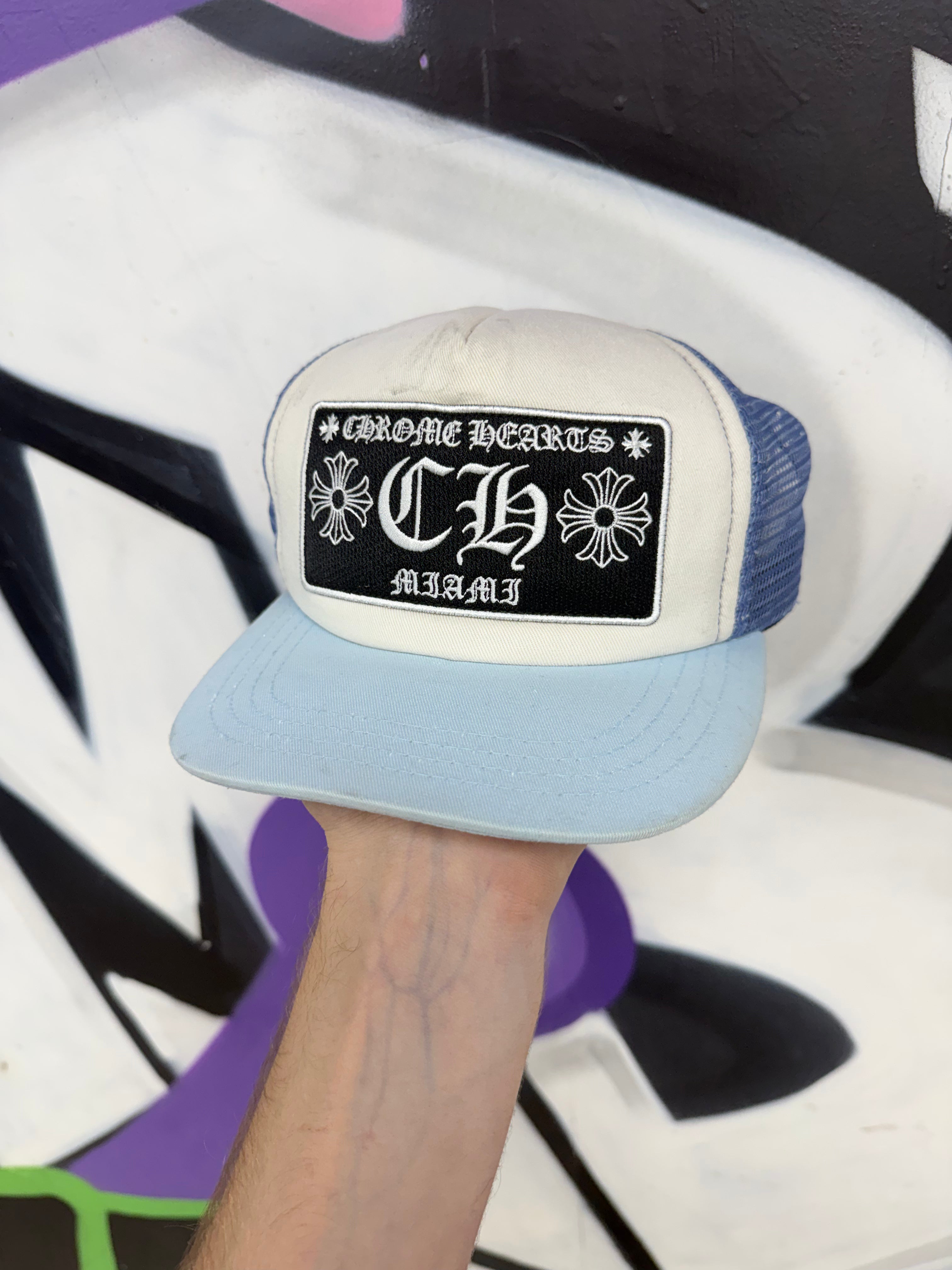 Chrome Hearts Baby Blue Miami CH Hat