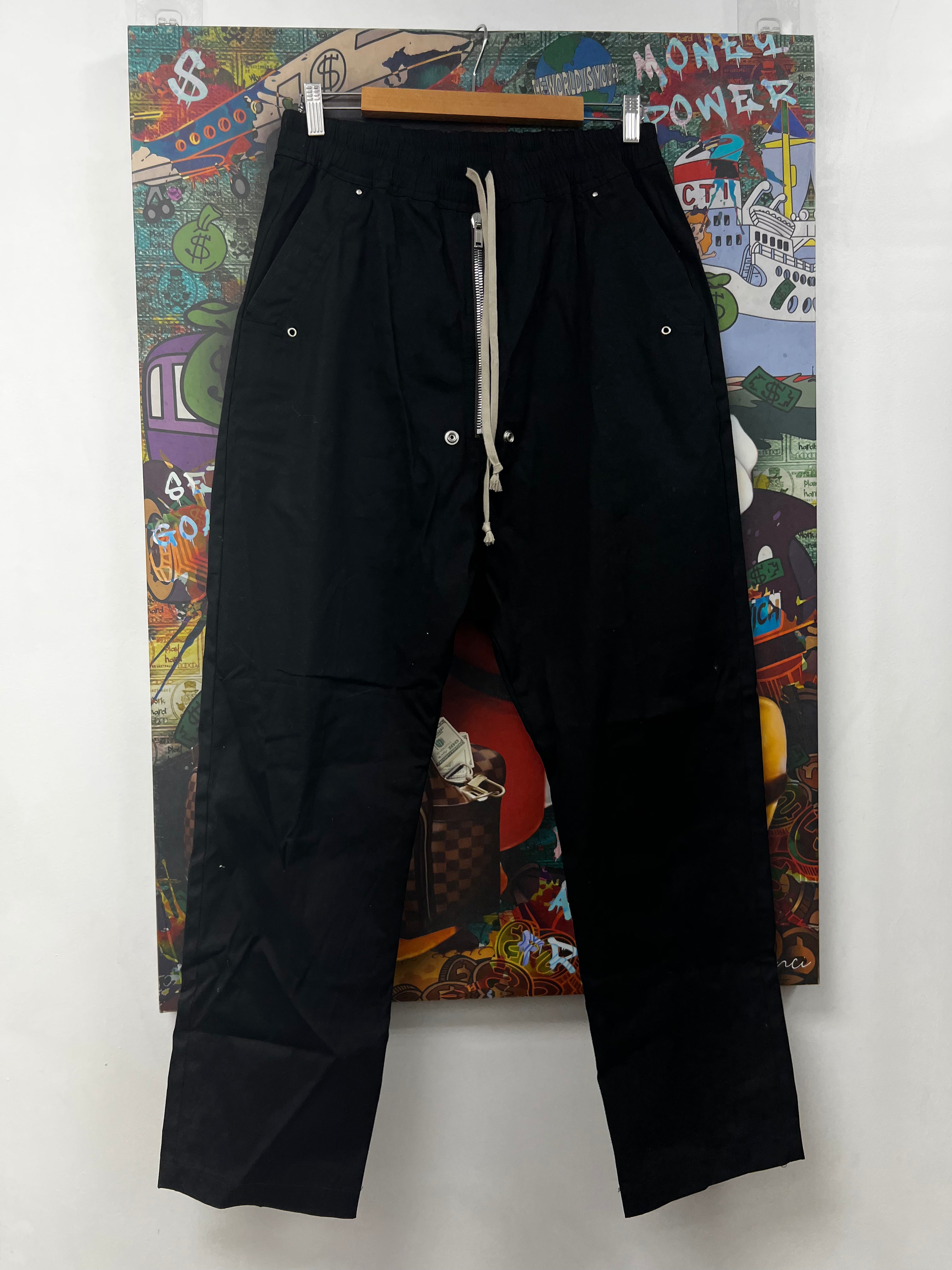 Rick Owens Black Bela Wide Cargo Pants