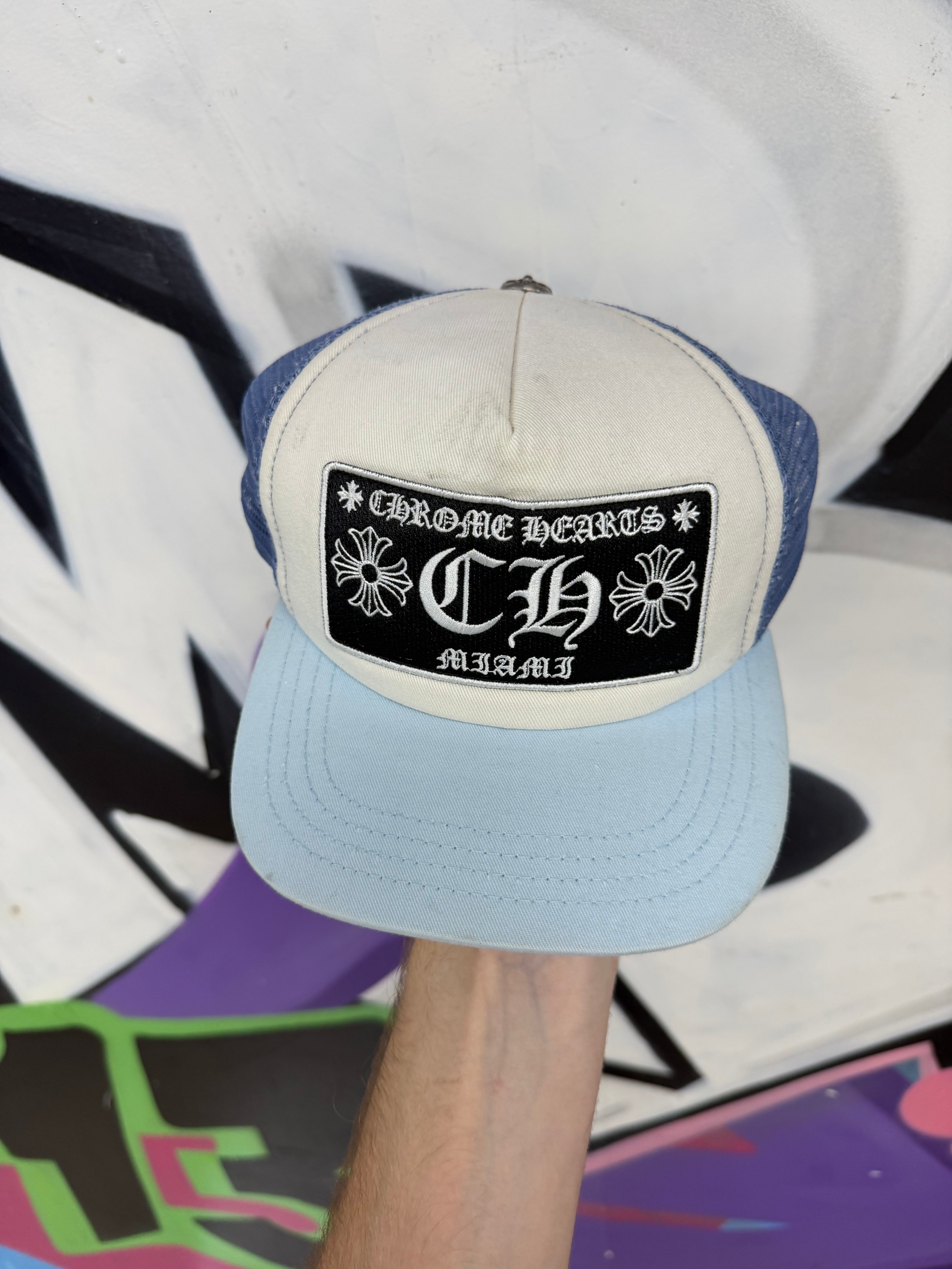 Chrome Hearts Baby Blue Miami CH Hat