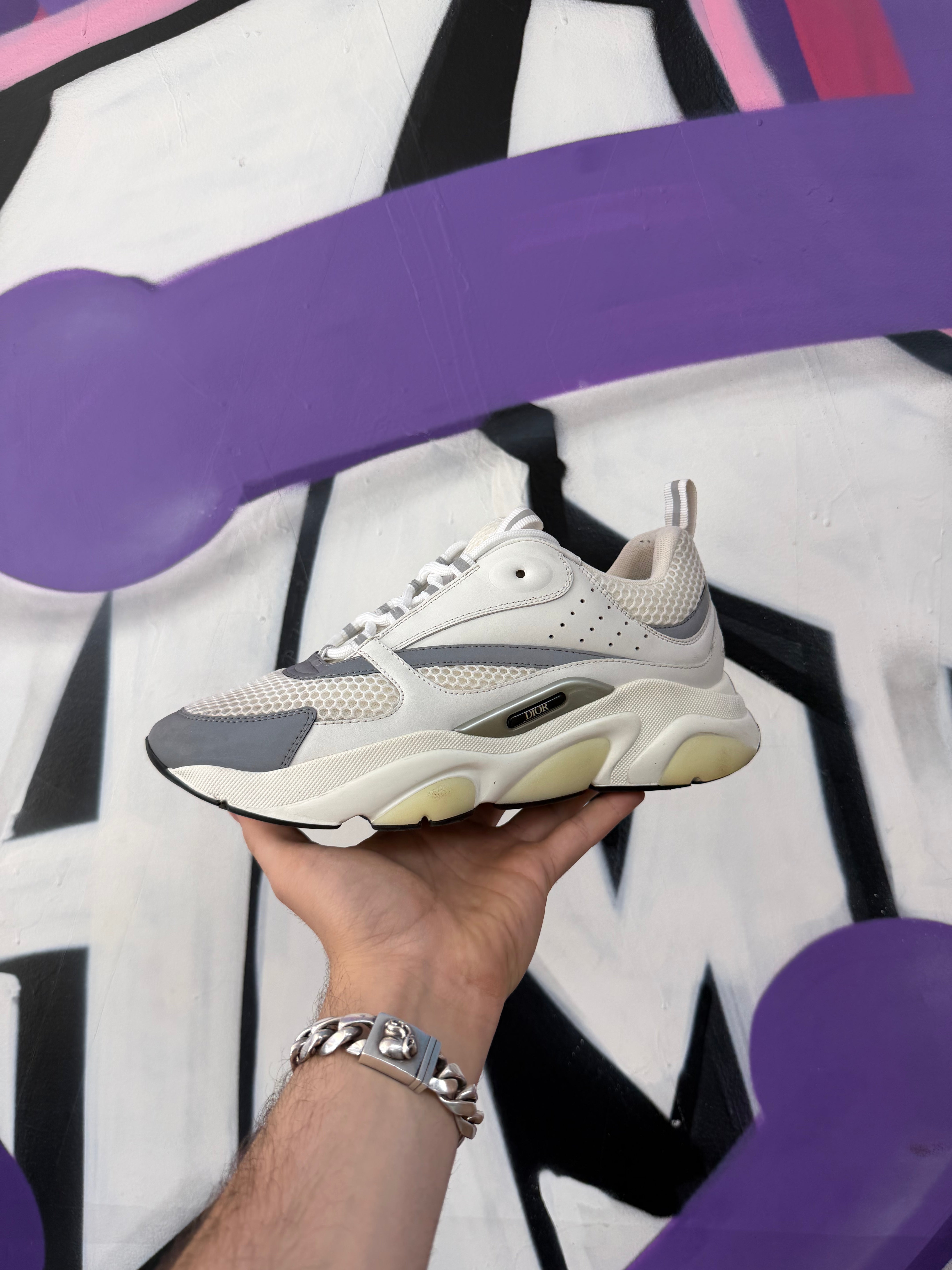 Dior White Silver B22 Sneakers