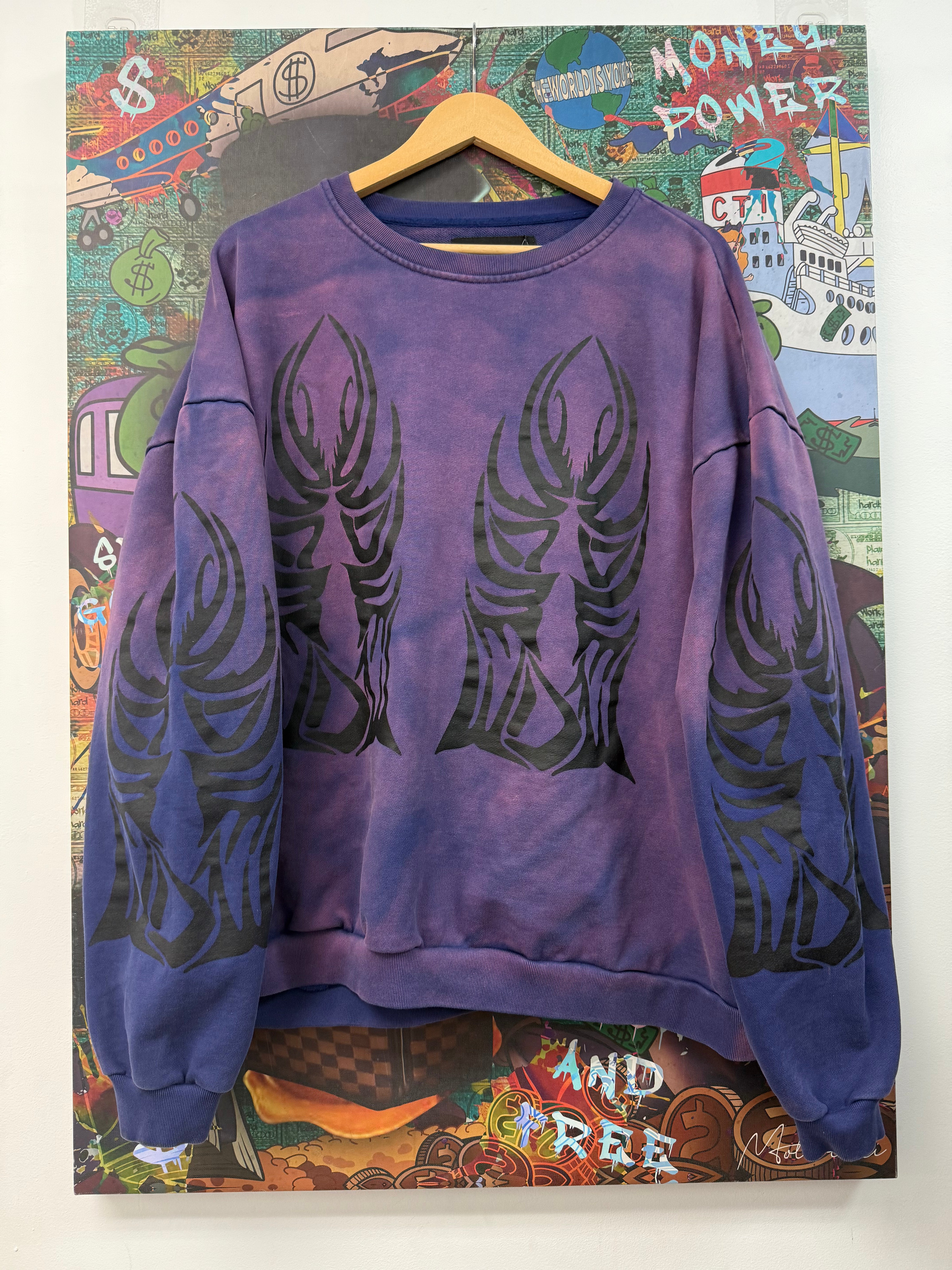 Who Decides War Purple Winged Crewneck