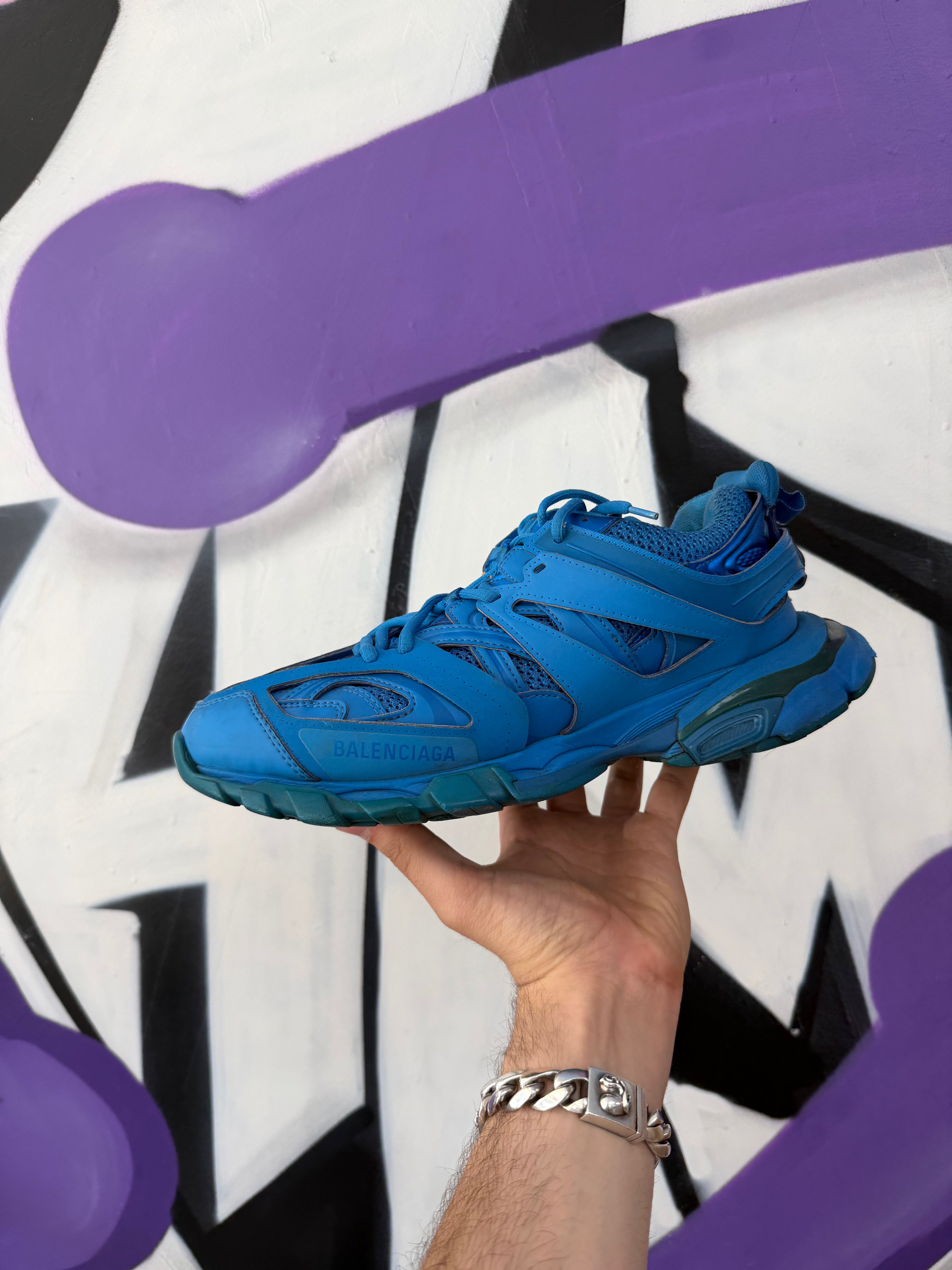 Balenciaga Blue Track Sneakers