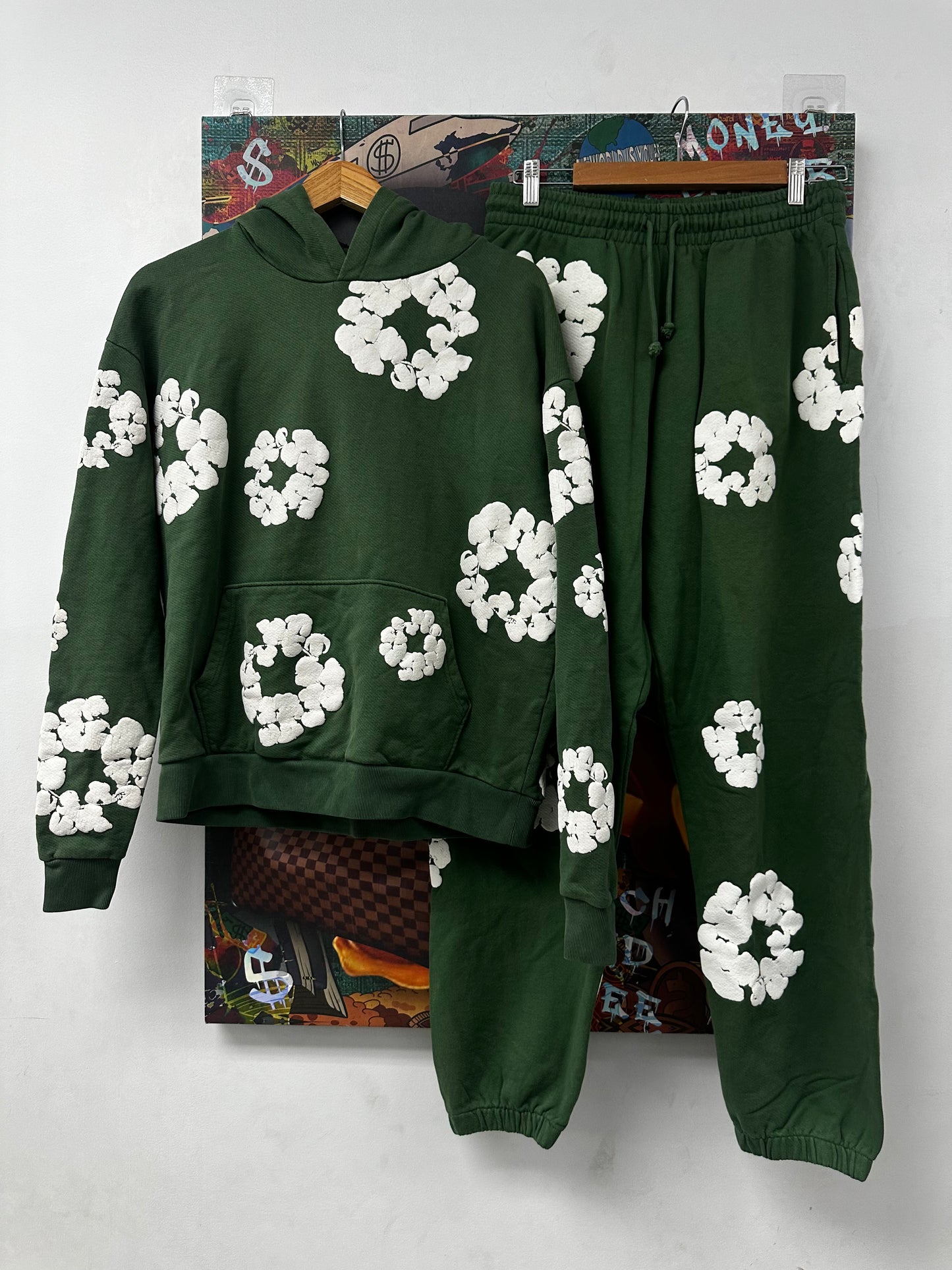 Denim Tears Sweatsuit Green Used XL Top M Bottoms (Large Set)