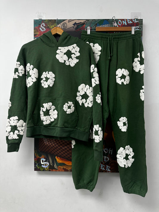 Denim Tears Sweatsuit Green Used XL Top M Bottoms (Large Set)