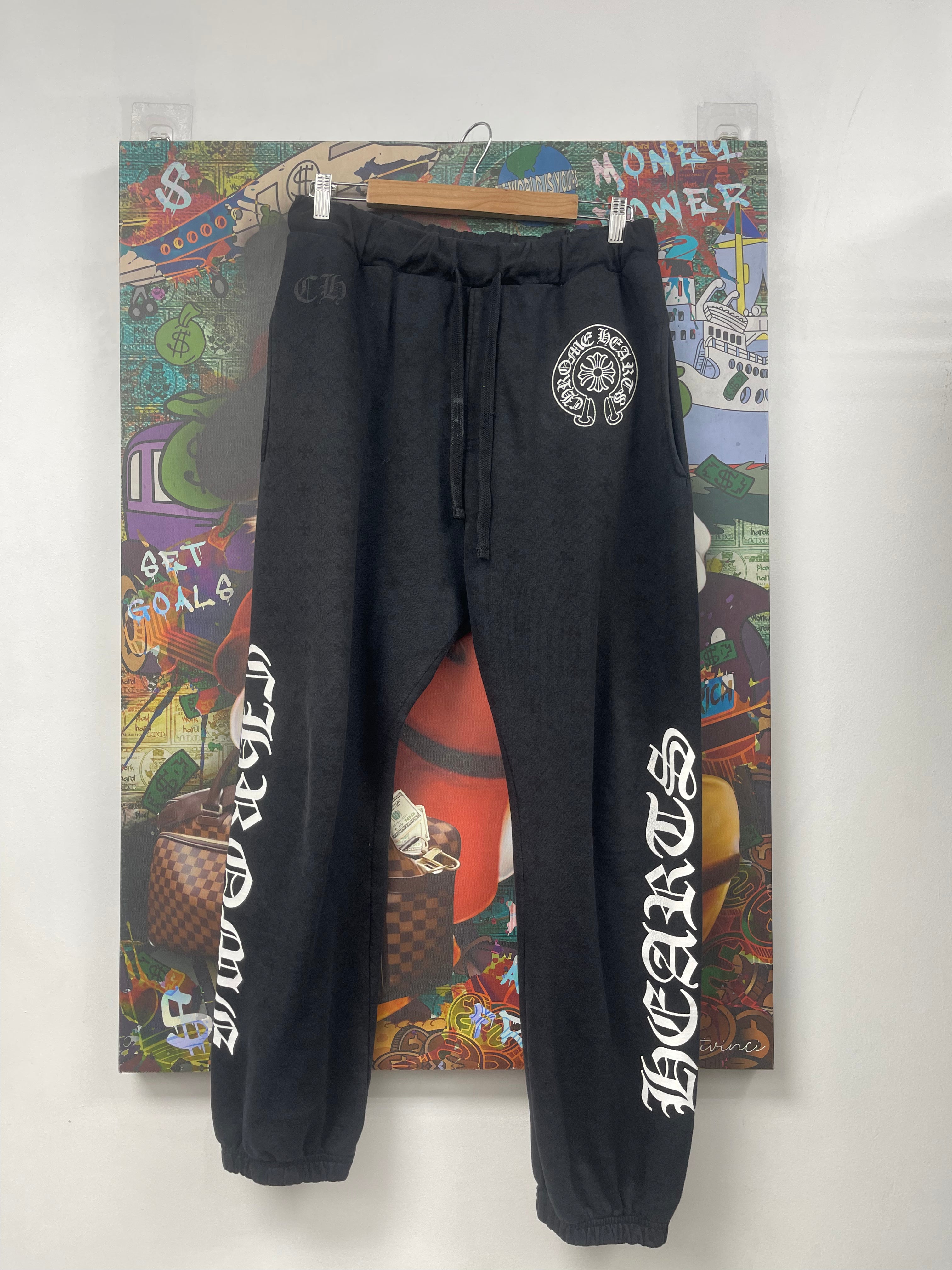 Chrome  Hearts Black Plus Monogram Horseshoe Sweats