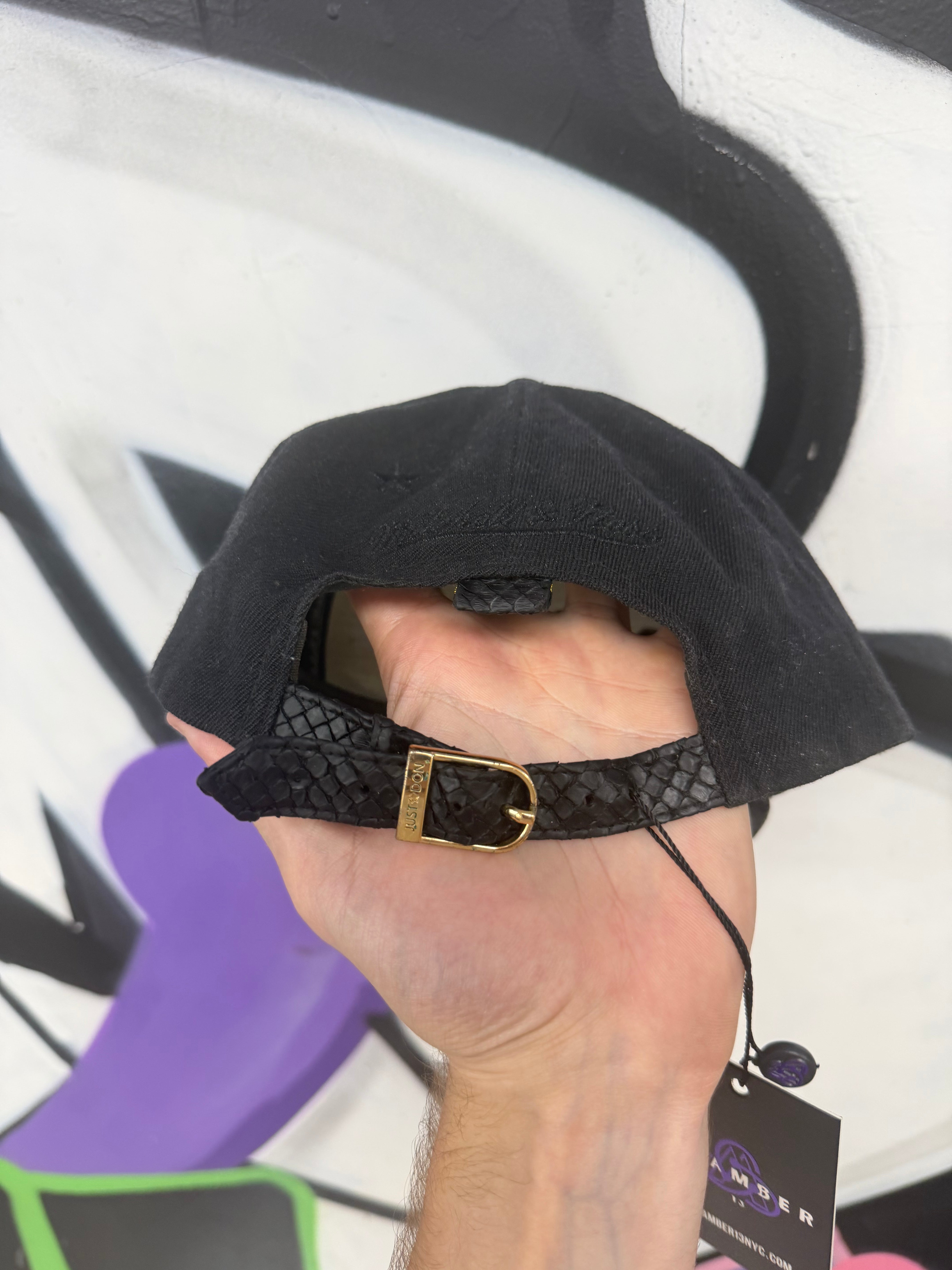 Just Don Black Chicago Leather (No Pin) Hat