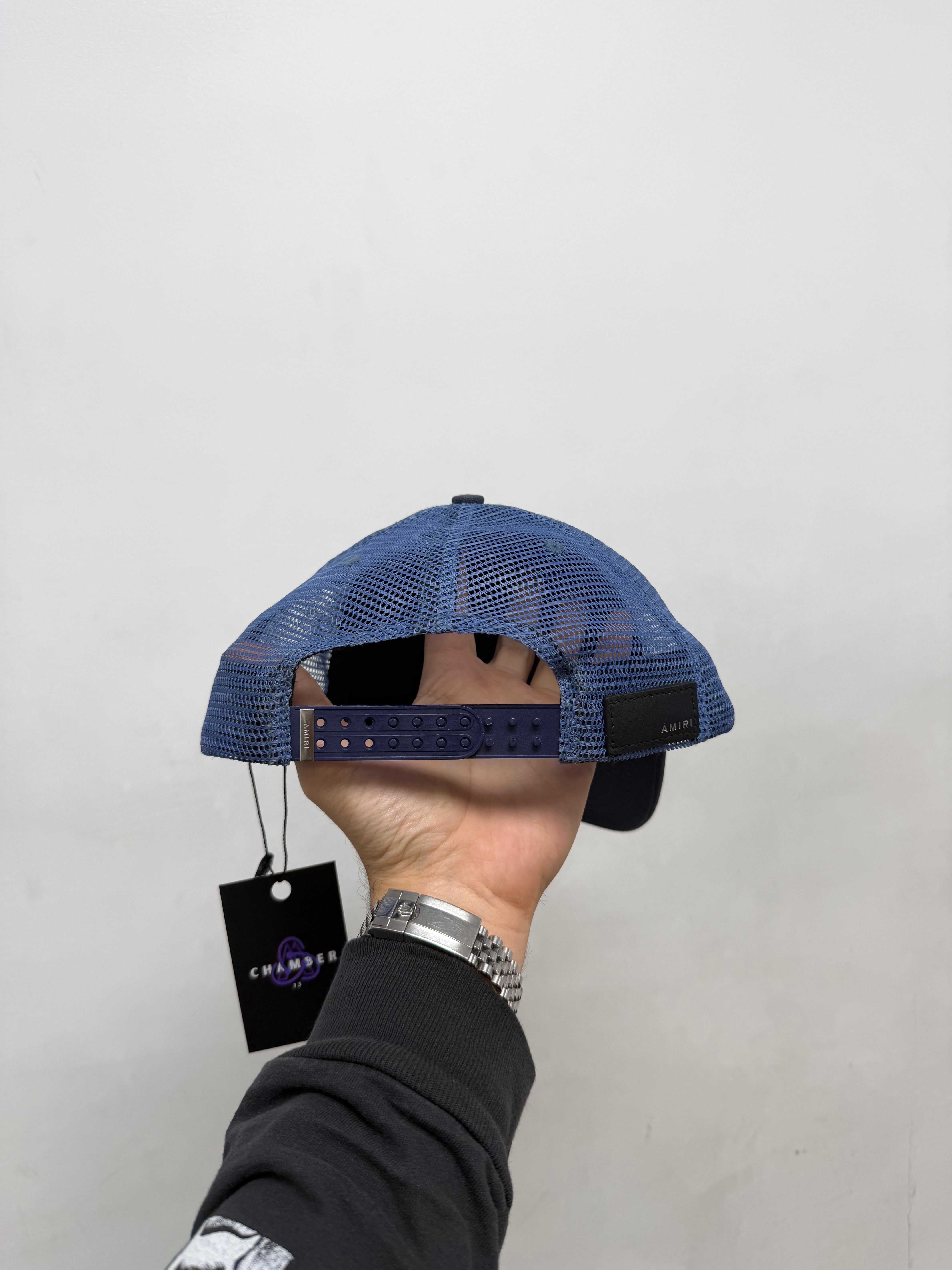 Amiri Blue White MA Trucker Hat
