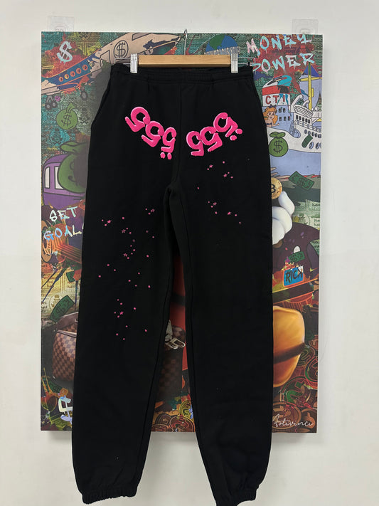 Sp5der Black Angel 555 Sweats  New Small With Tags