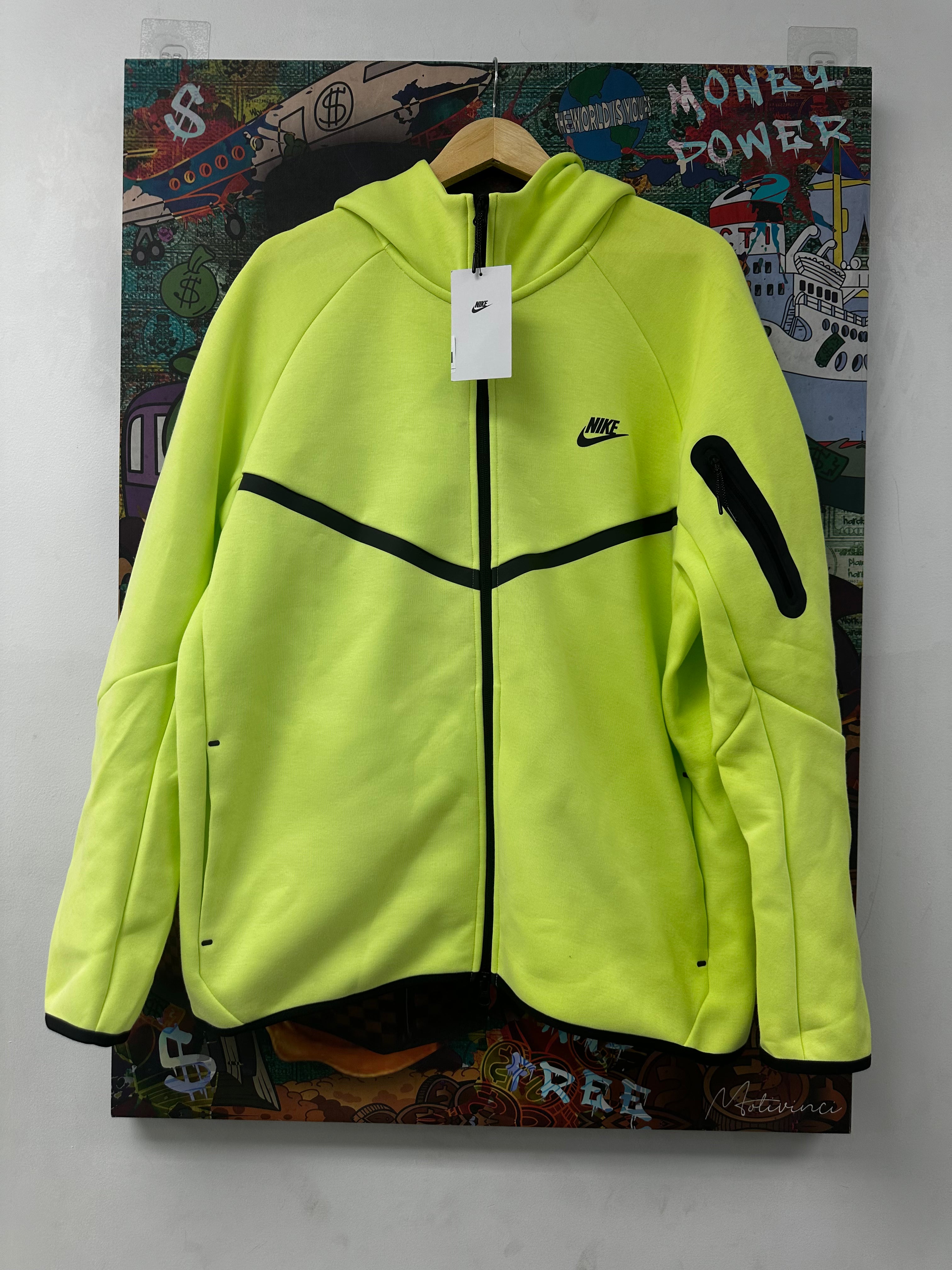 Nike Tech Zip Up Lime New XL With Tags