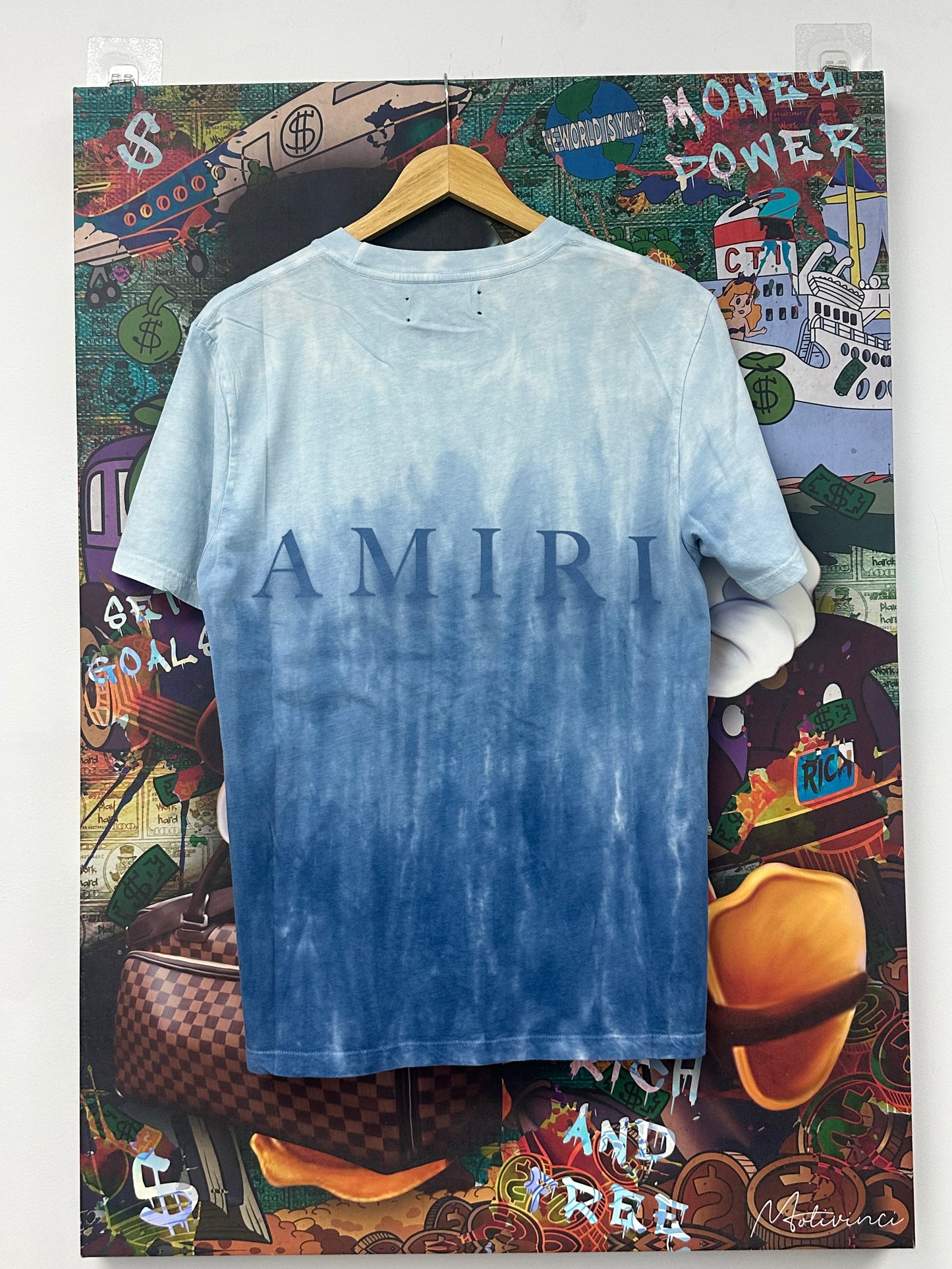 Amiri Tee Blue Tye Dye