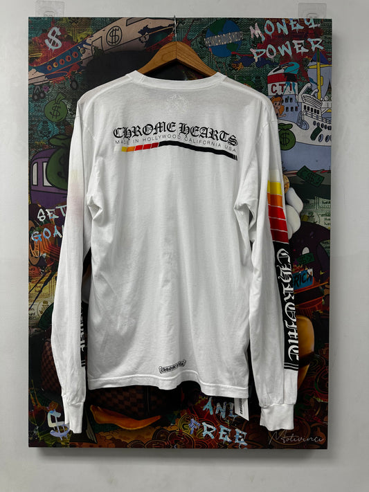 Chrome Hearts Boost LS White Orange Used Large (Fits Medium)