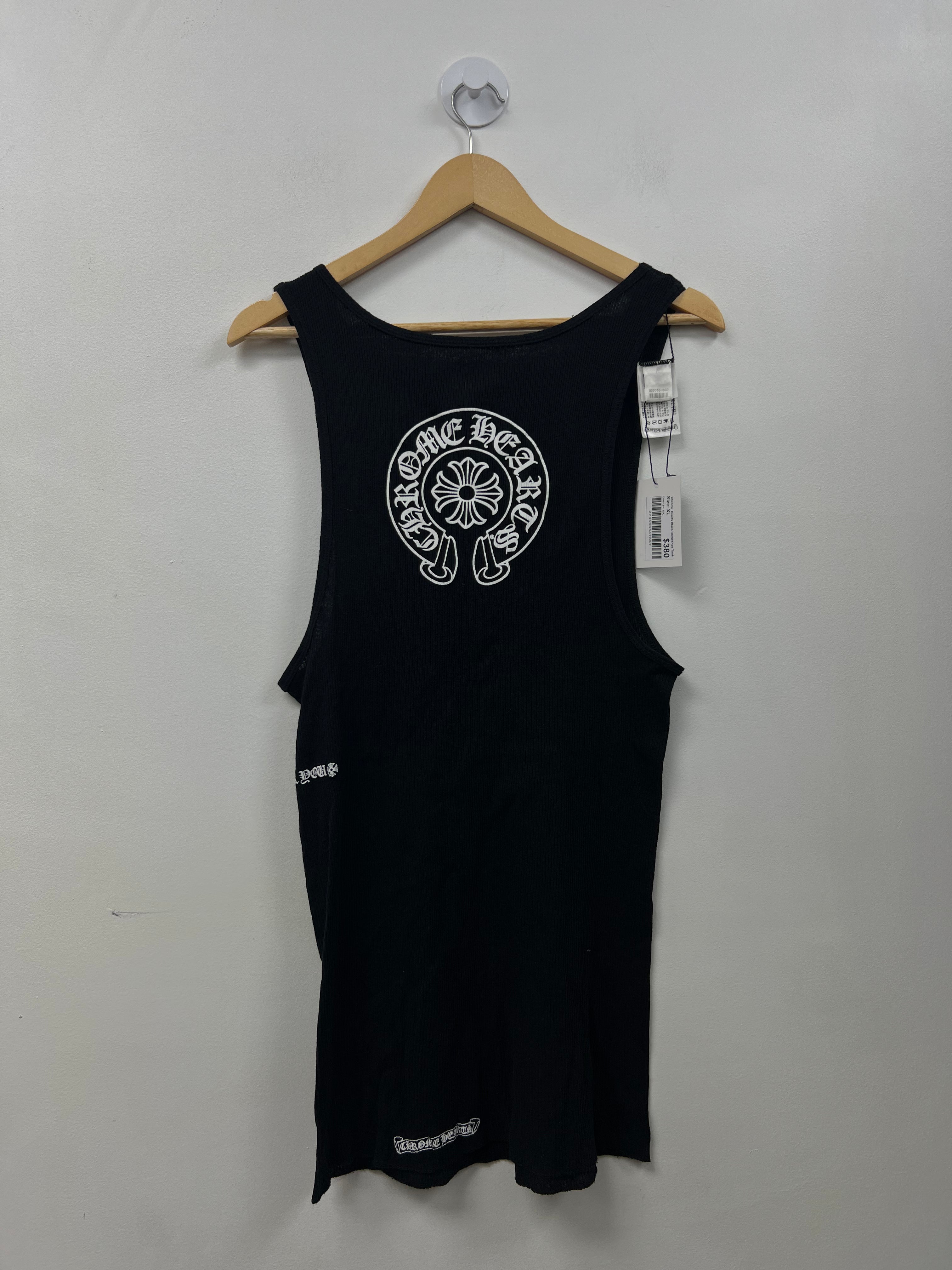 Chrome  Hearts Black Horseshoe Tank