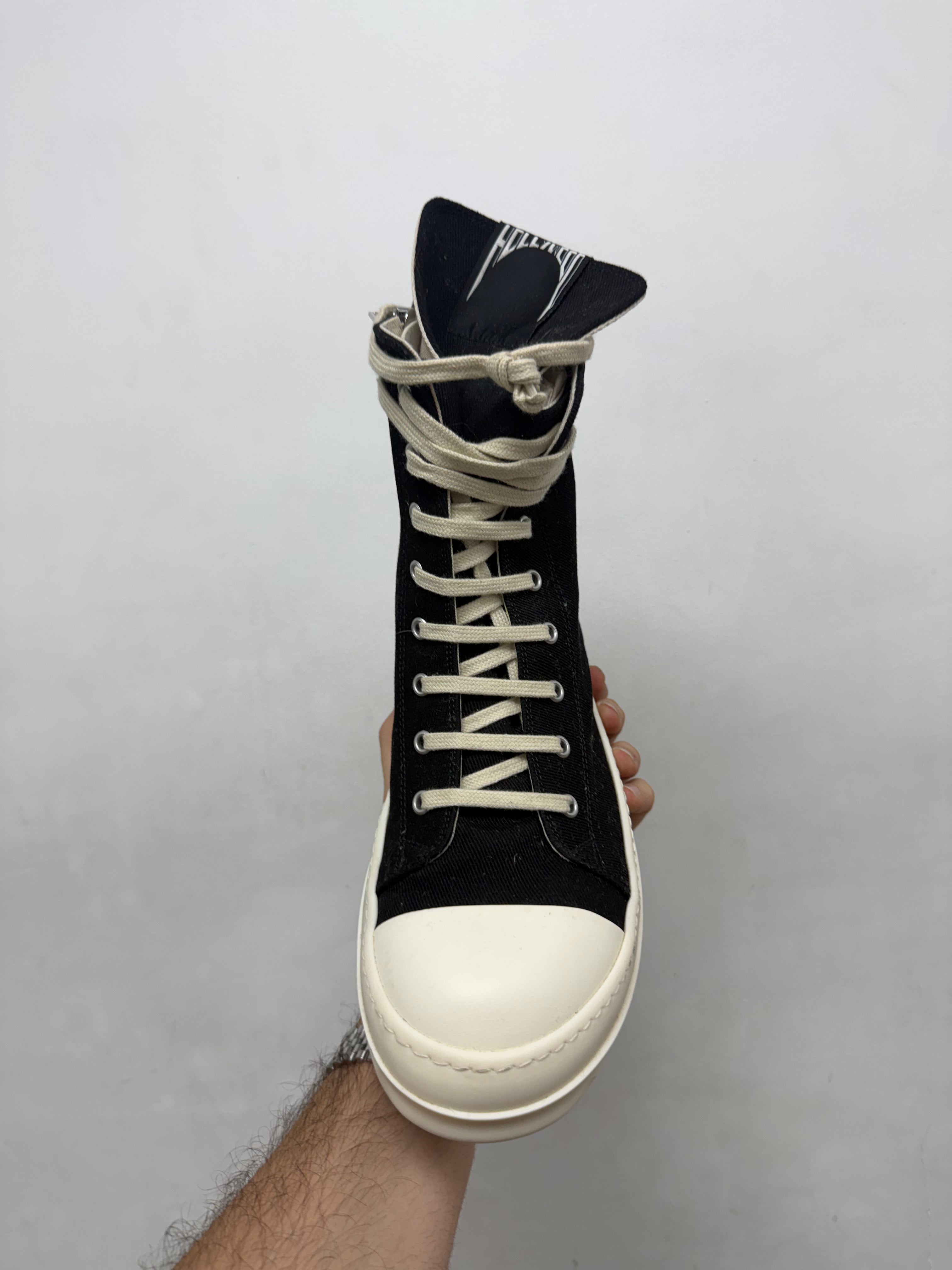 Rick Owens Black & Milk DRKSHDW Hollywood Ramone High Sneakers