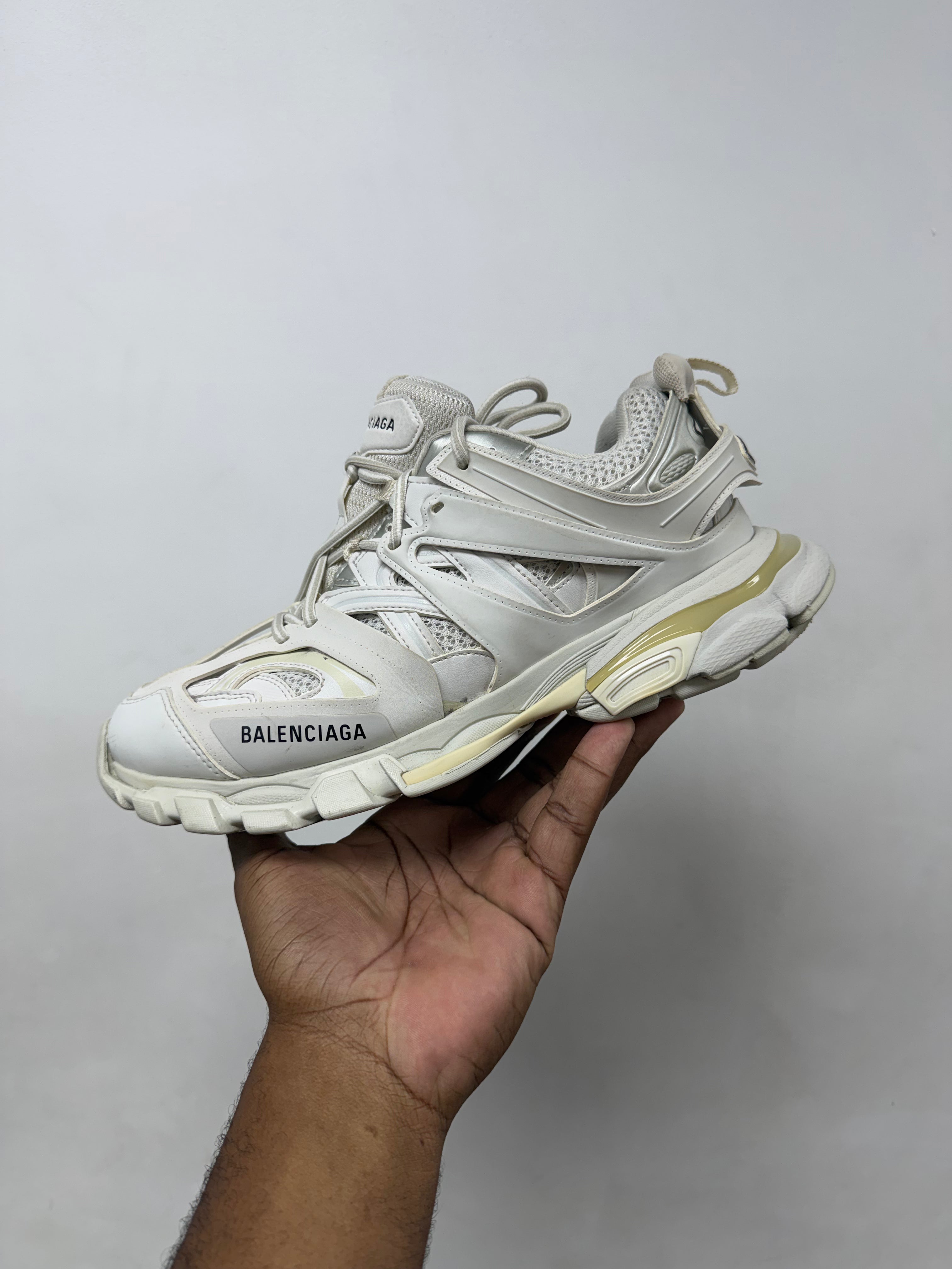Balenciaga White Track Sneakers