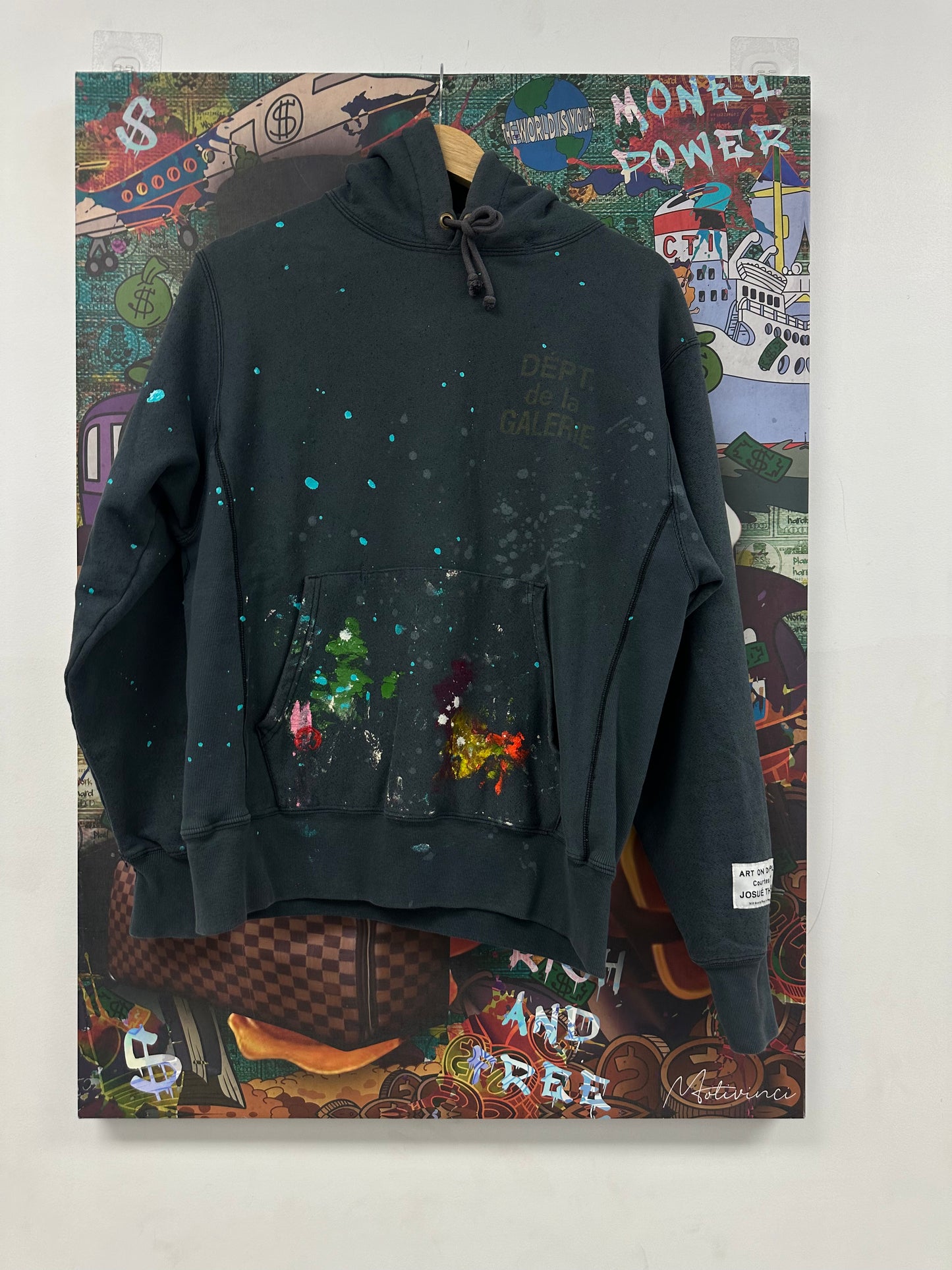 Gallery Dept Paint Splatter Hoodie  Used Medium