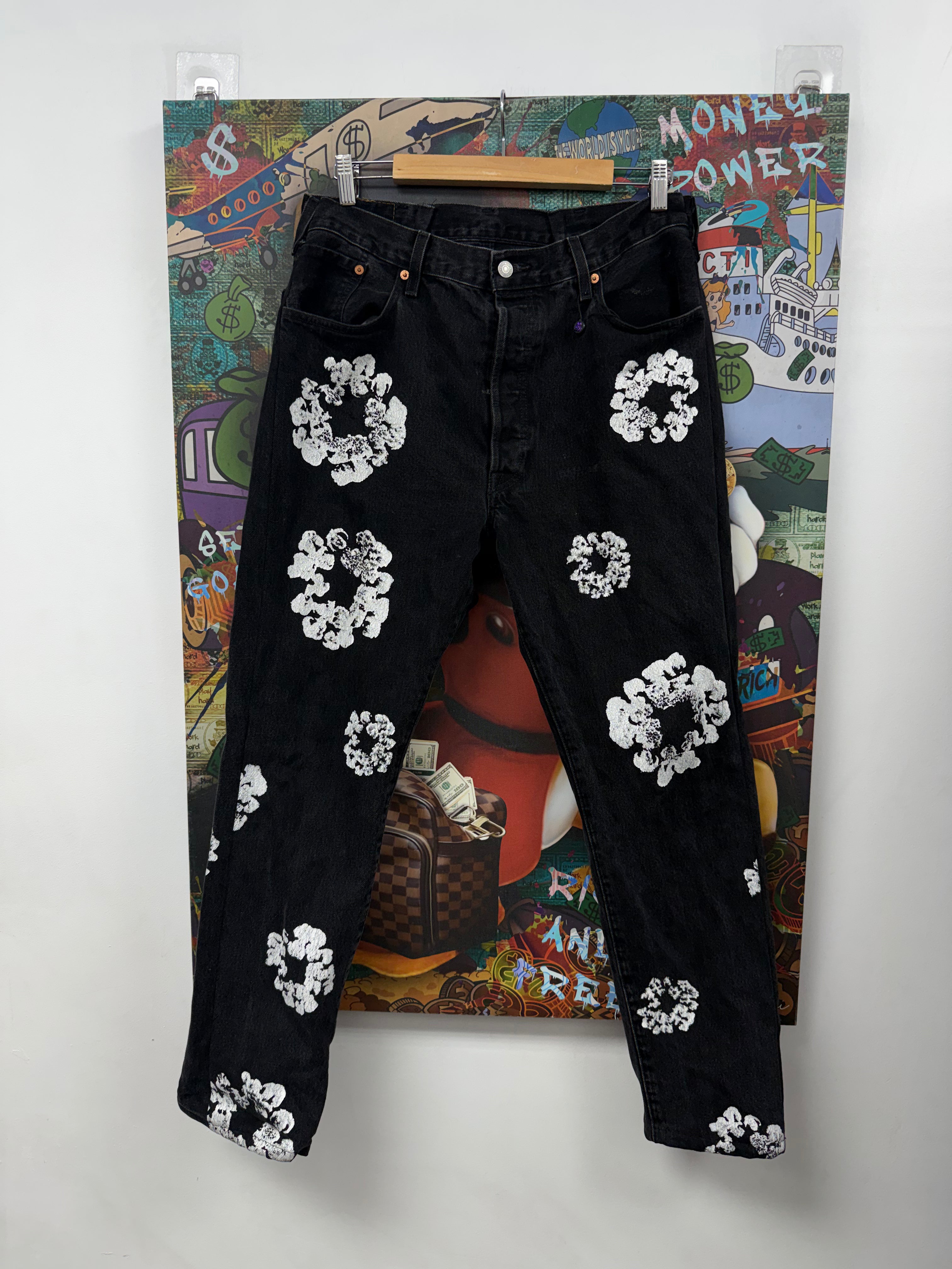 Denim Tears Black Wreath (Altered Fits 34) Jeans