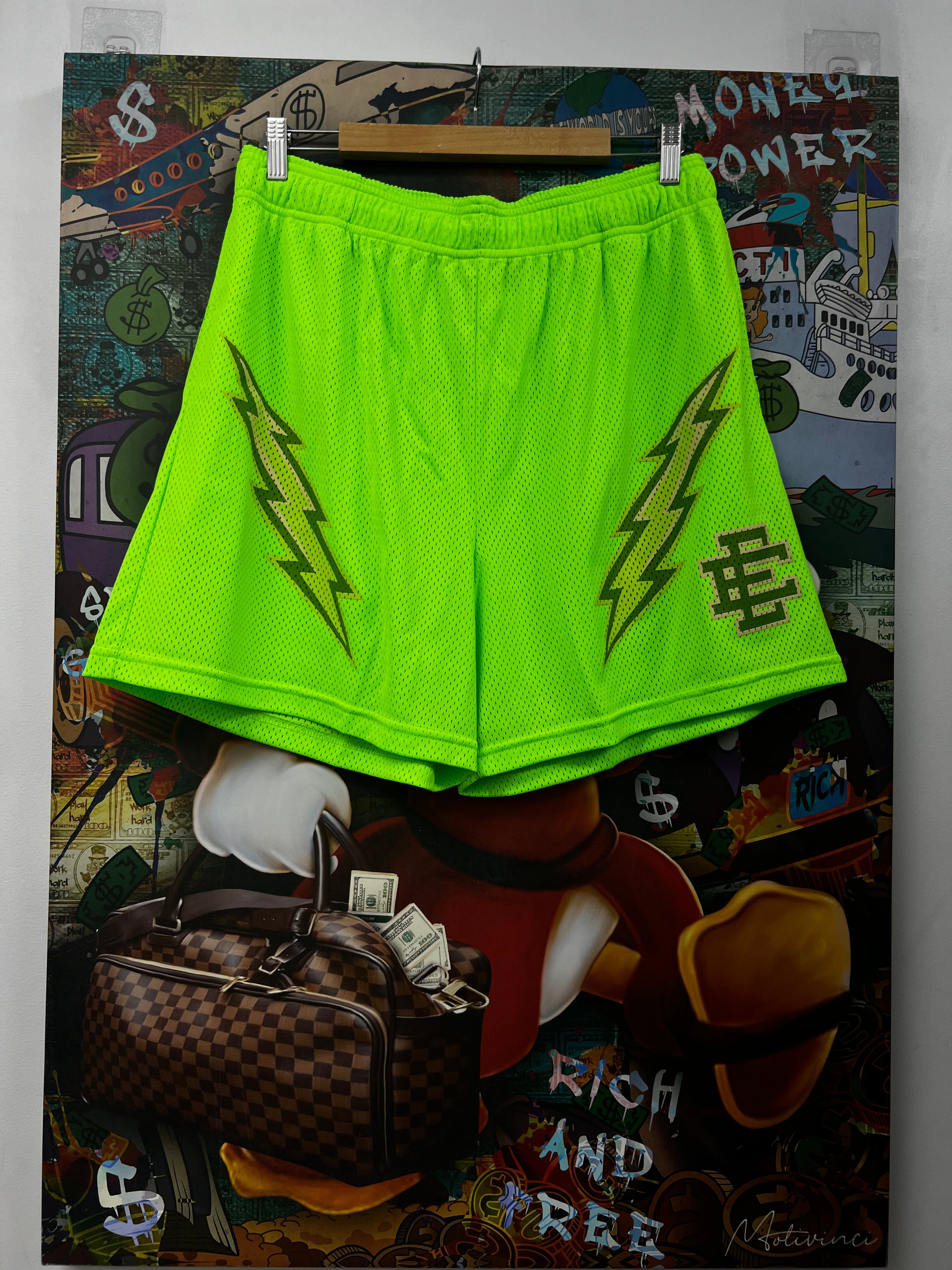 Eric Emanuel Neon Bolt Shorts