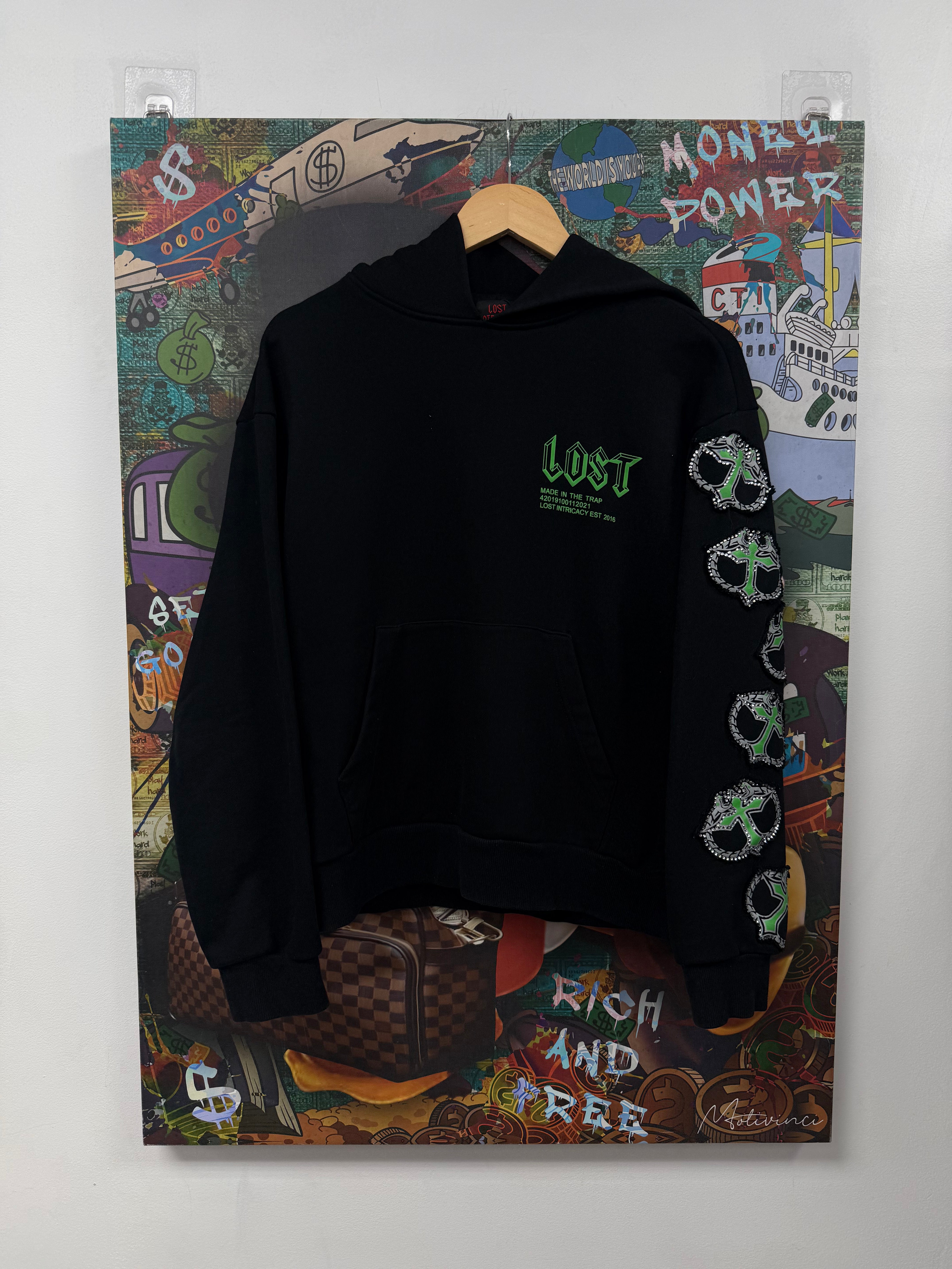 Lost Intricacy Black Green MITT Hoodie