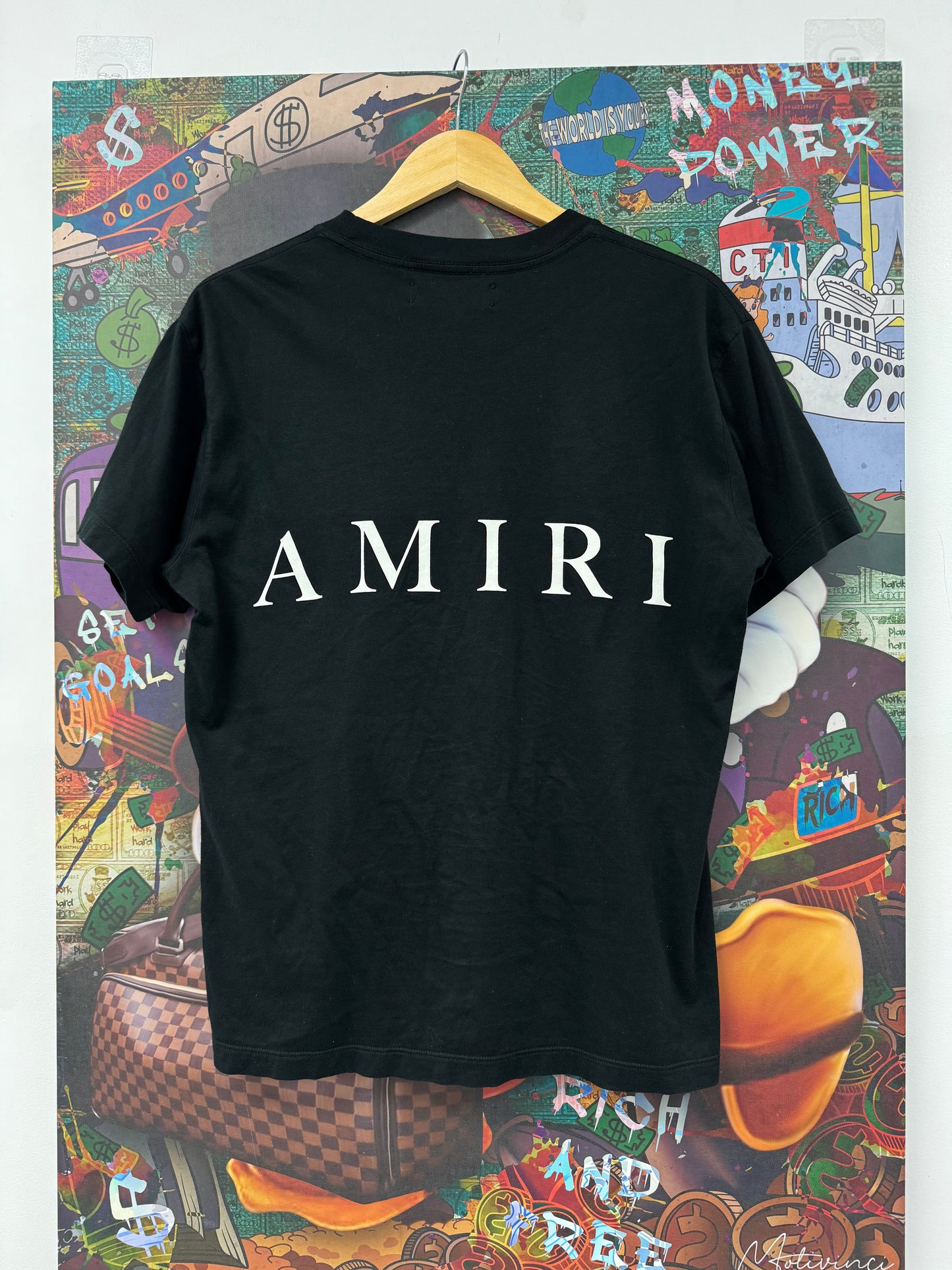 Amiri Tee Black Core Logo Used XS N/A